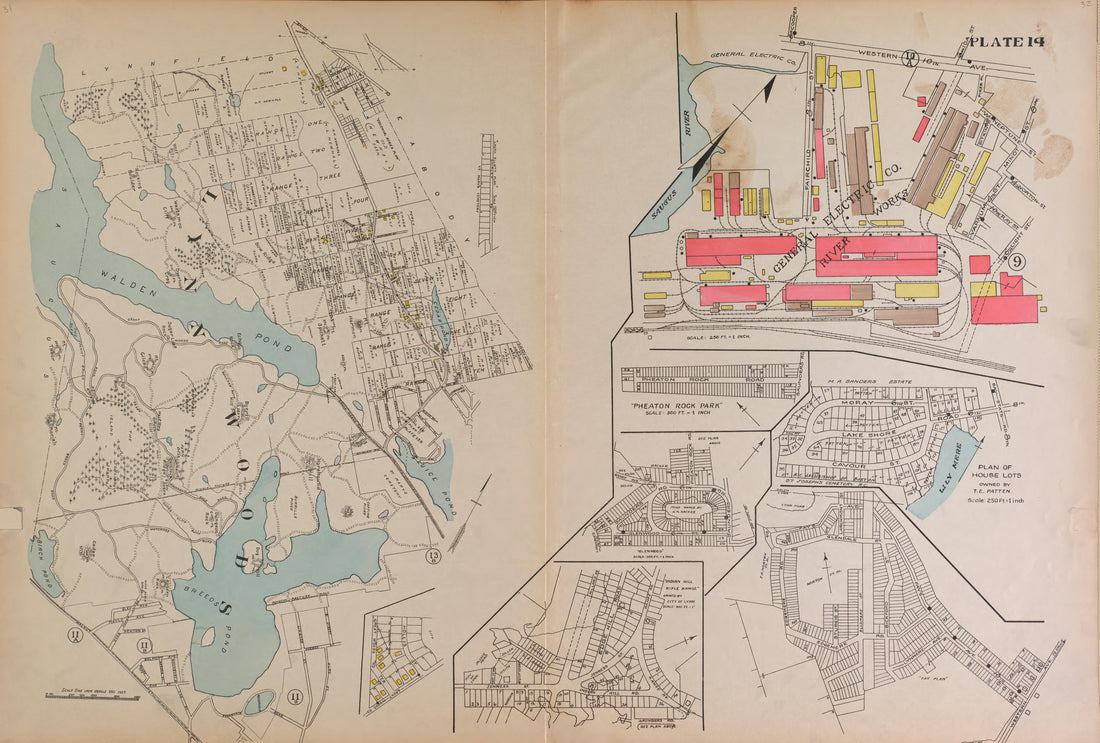 Swapscott, Plate 14A and 14B from Richards Standard Atlas of the City of Lynn and the Towns of Swampscott, Saugus and Nahant, Massachusetts : from Official Records, Private Plans and Actual Surveys 1924 by Relic Map Company