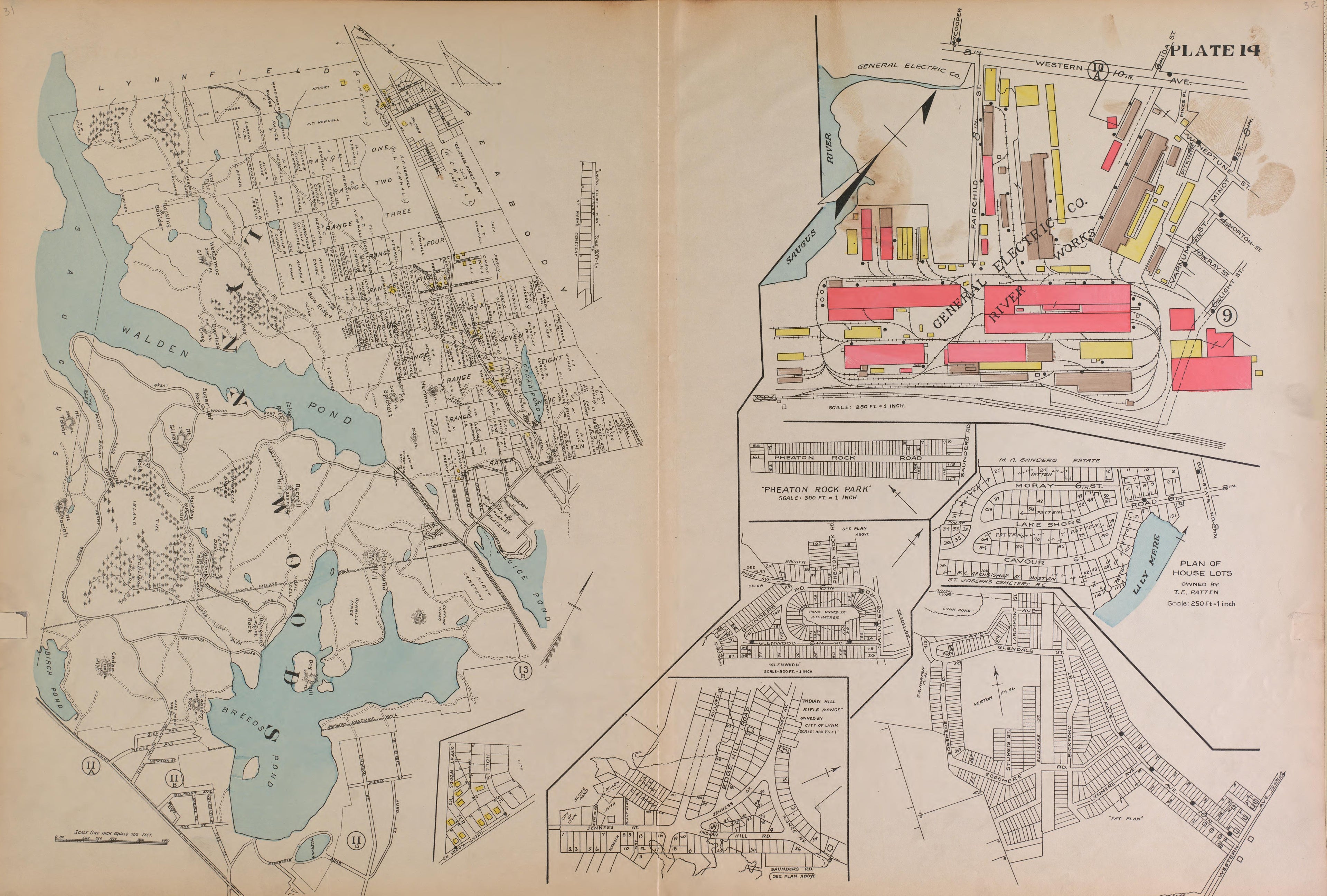 Swapscott, Plate 14A and 14B from Richards Standard Atlas of the City of Lynn and the Towns of Swampscott, Saugus and Nahant, Massachusetts : from Official Records, Private Plans and Actual Surveys 1924 by Relic Map Company