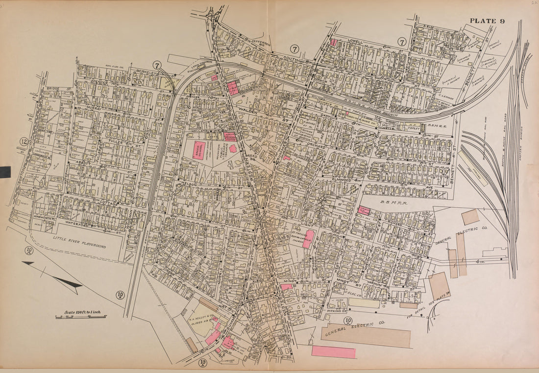 Lynn, Plate 9 from Richards Standard Atlas of the City of Lynn and the Towns of Swampscott, Saugus and Nahant, Massachusetts : from Official Records, Private Plans and Actual Surveys 1924 by Relic Map Company