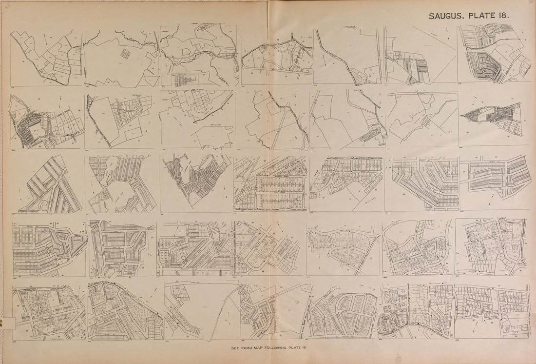 Saugus, Plate 18 from Richards Standard Atlas of the City of Lynn and the Towns of Swampscott, Saugus and Nahant, Massachusetts : from Official Records, Private Plans and Actual Surveys 1924 by Relic Map Company