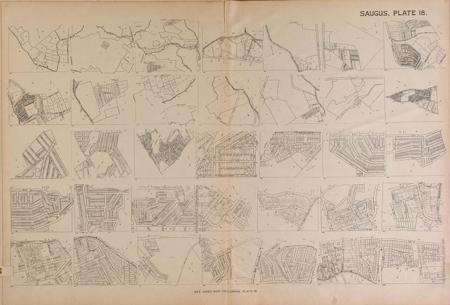 Saugus, Plate 18 from Richards Standard Atlas of the City of Lynn and the Towns of Swampscott, Saugus and Nahant, Massachusetts : from Official Records, Private Plans and Actual Surveys 1924 by Relic Map Company