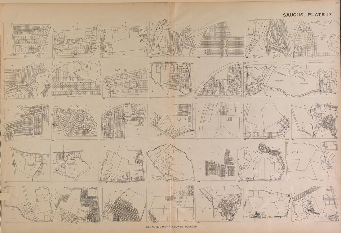 Saugus, Plate 17 from Richards Standard Atlas of the City of Lynn and the Towns of Swampscott, Saugus and Nahant, Massachusetts : from Official Records, Private Plans and Actual Surveys 1924 by Relic Map Company