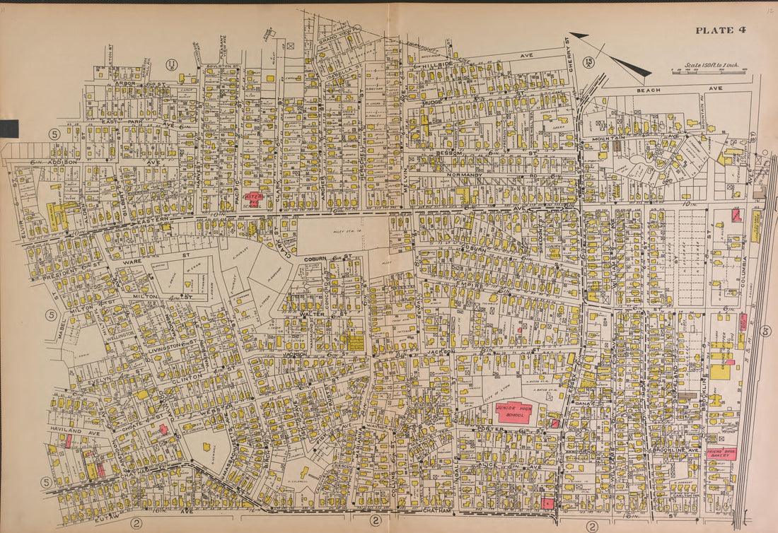 Lynn, Plate 4 from Richards Standard Atlas of the City of Lynn and the Towns of Swampscott, Saugus and Nahant, Massachusetts : from Official Records, Private Plans and Actual Surveys 1924 by Relic Map Company