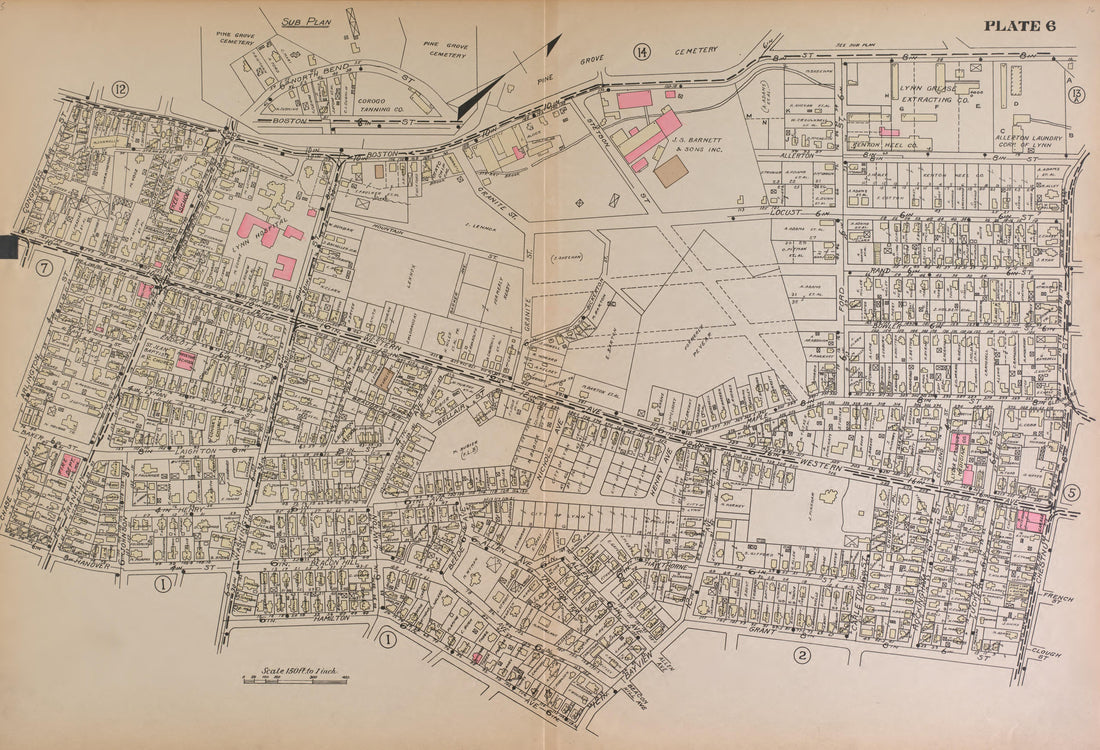 Lynn, Plate 6 from Richards Standard Atlas of the City of Lynn and the Towns of Swampscott, Saugus and Nahant, Massachusetts : from Official Records, Private Plans and Actual Surveys 1924 by Relic Map Company