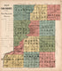 Map of Vigo County, Indiana Free Delivery Routes from Standard Atlas of Vigo County, Indiana : Including a Plat Book of the Villages, Cities and Townships of the County, Map of State and United States and World 1907 by Relic Map Company