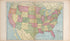 United States from Standard Atlas of Vigo County, Indiana : Including a Plat Book of the Villages, Cities and Townships of the County, Map of State and United States and World 1907 by Relic Map Company