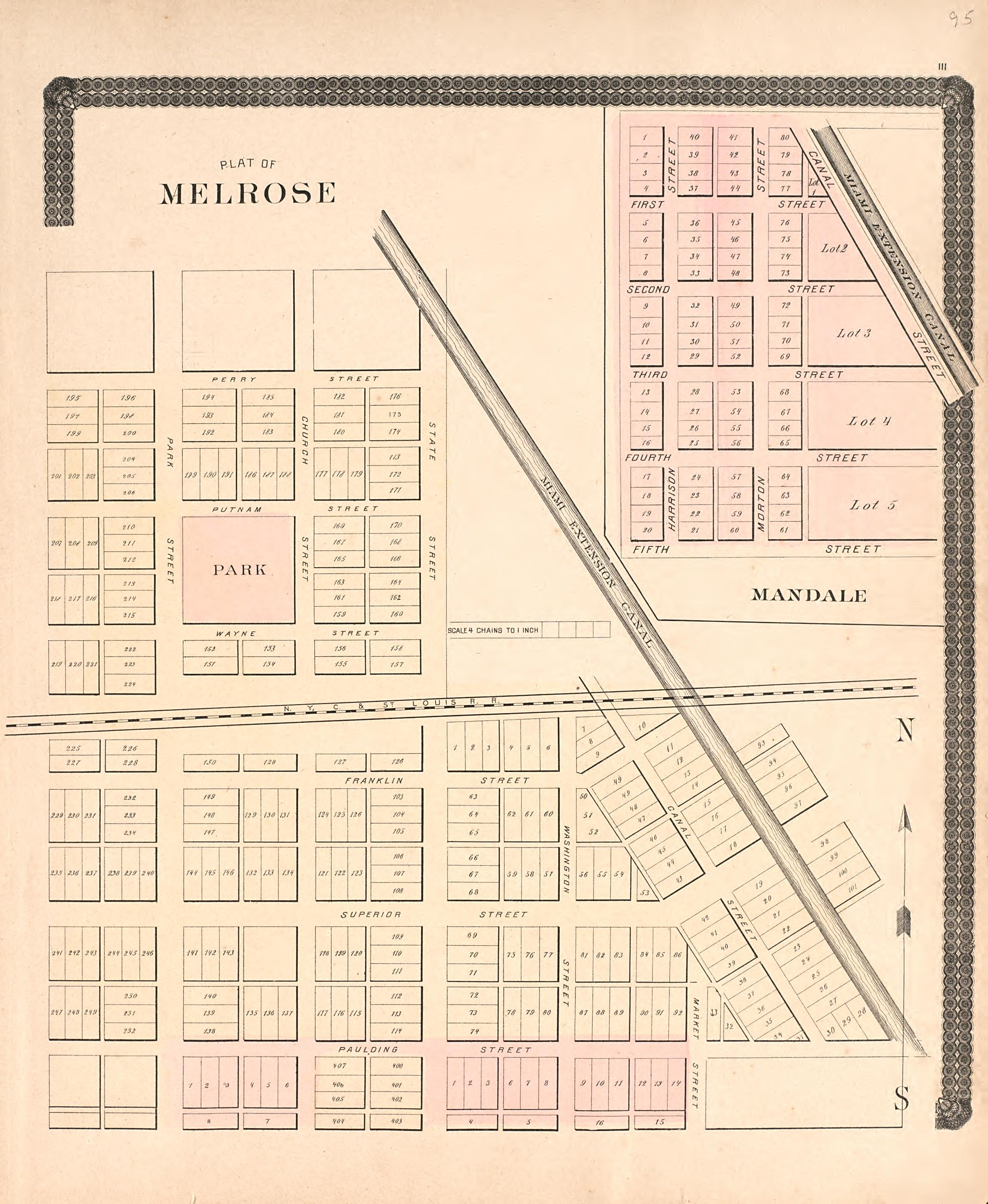Melrose from Historical Atlas of Paulding County, Ohio : Containing Maps of Paulding County, Townships, Towns and Villages : Also Maps of the United States and State of Ohio, Together With a Statement of … 1892 by Relic Map Company