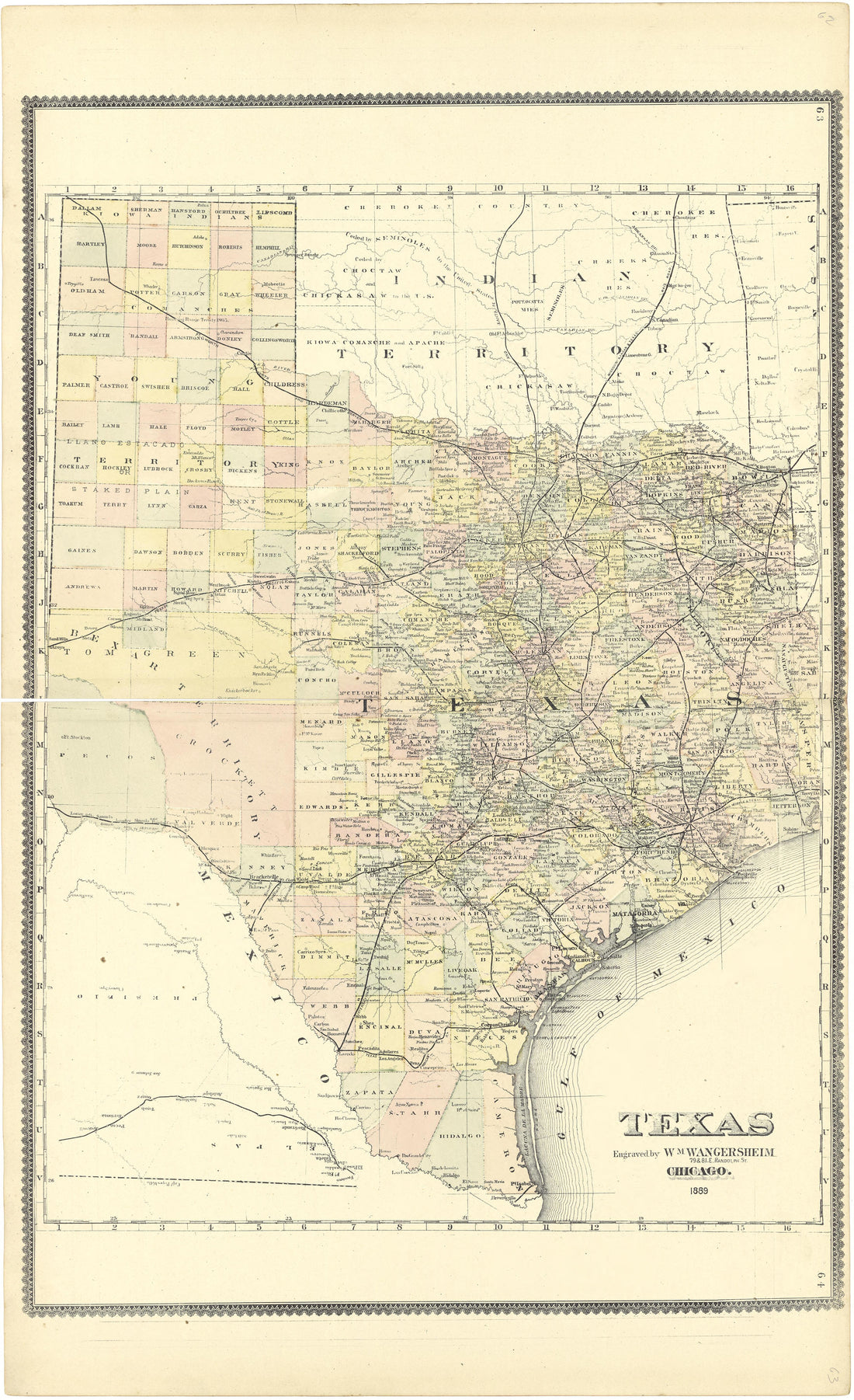 Texas from Atlas of Genesee County, Michigan : Containing Maps of Every Township In the County, With Village and City Plats ... : from Actual Surveys and Official Records 1889 by Relic Map Company