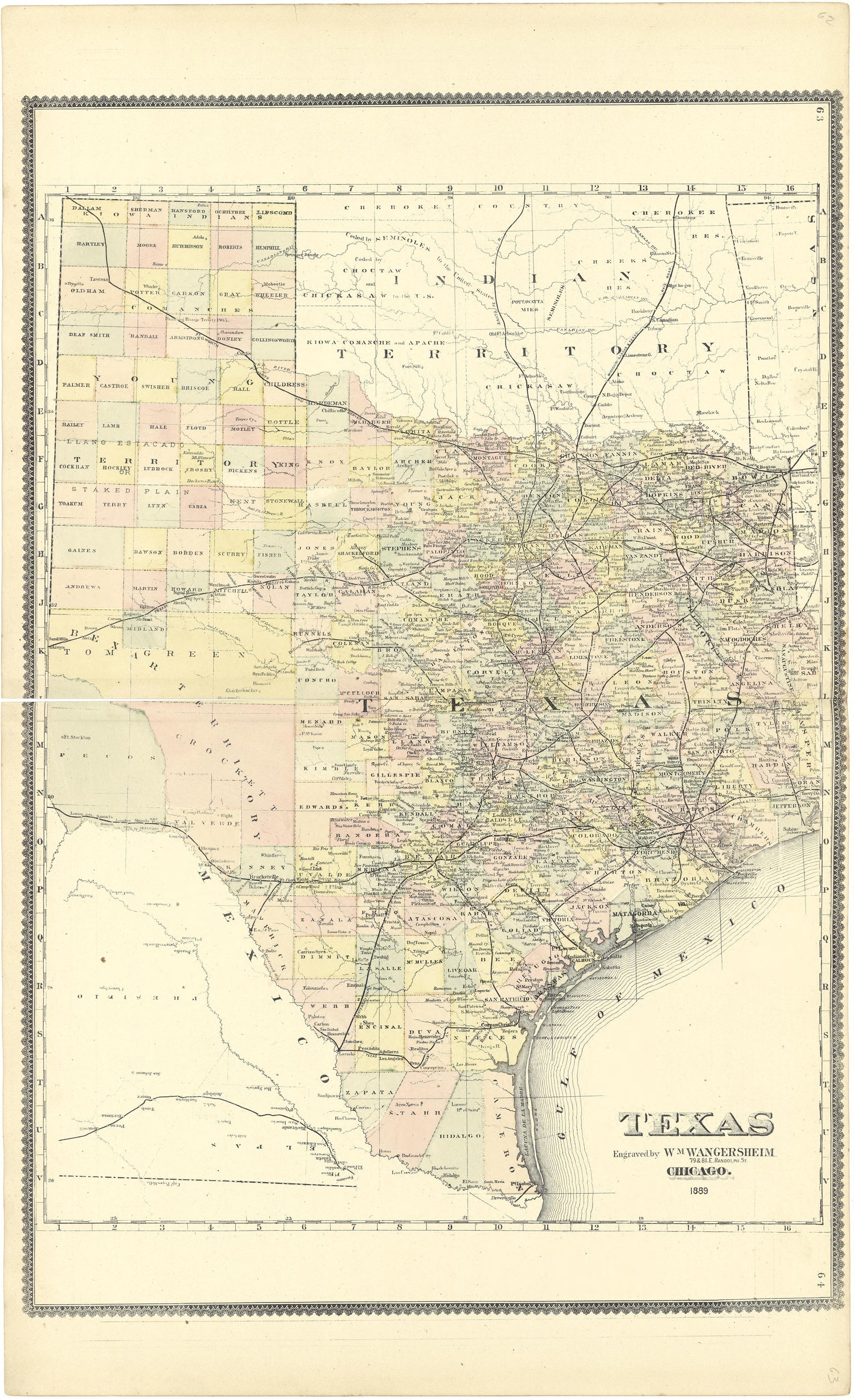 Texas from Atlas of Genesee County, Michigan : Containing Maps of Every Township In the County, With Village and City Plats ... : from Actual Surveys and Official Records 1889 by Relic Map Company