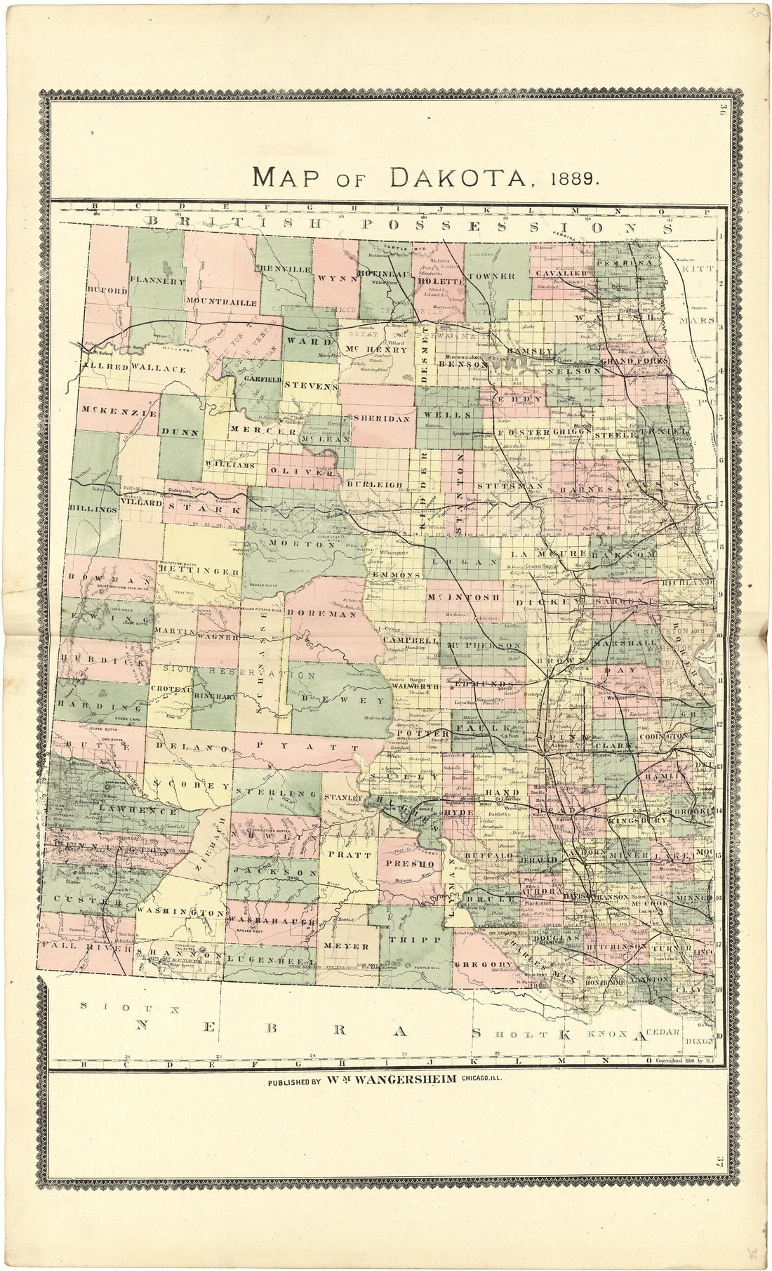 Map of Dakota, 1889 from Atlas of Genesee County, Michigan : Containing Maps of Every Township In the County, With Village and City Plats ... : from Actual Surveys and Official Records by Relic Map Company