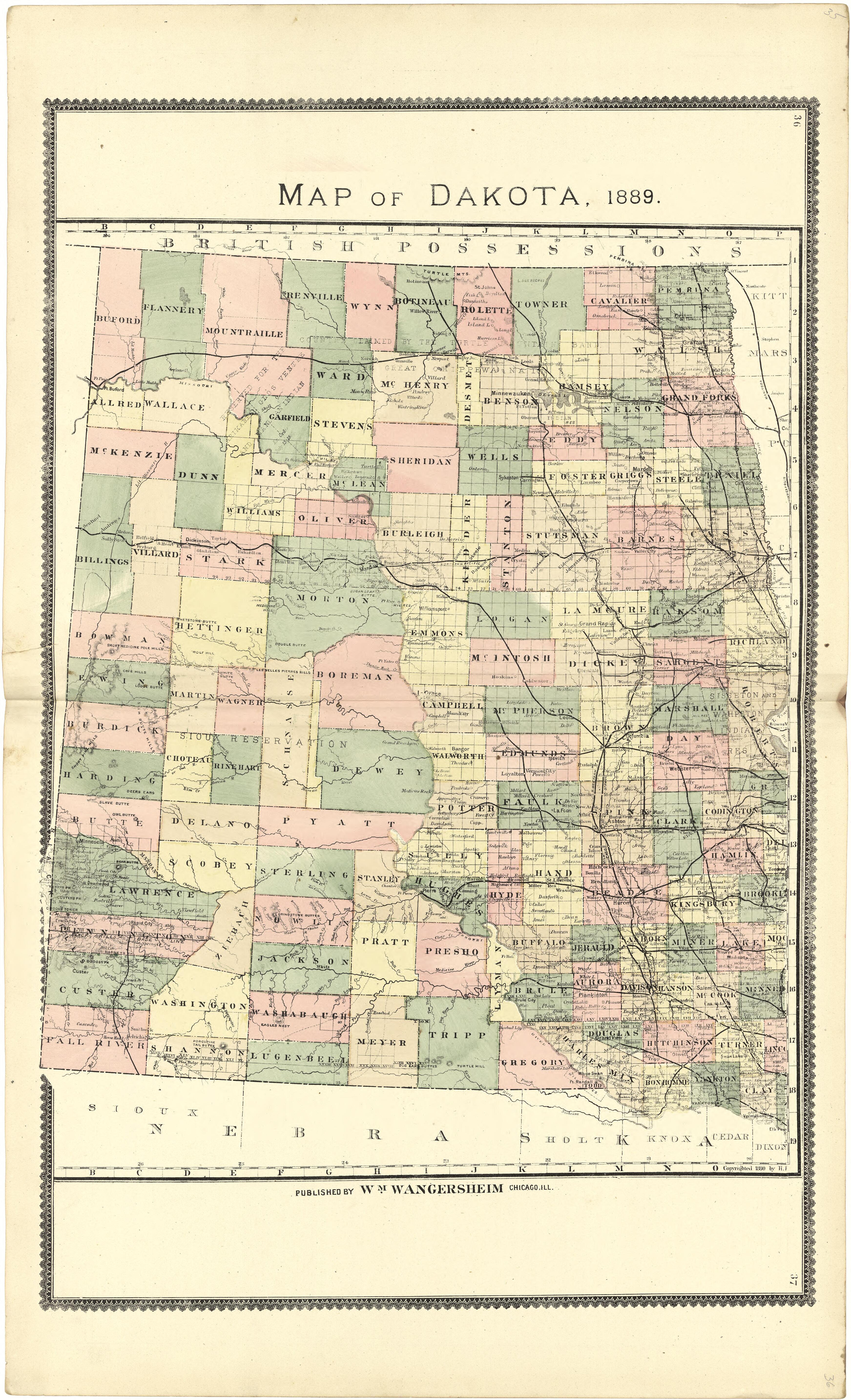Map of Dakota, 1889 from Atlas of Genesee County, Michigan : Containing Maps of Every Township In the County, With Village and City Plats ... : from Actual Surveys and Official Records by Relic Map Company