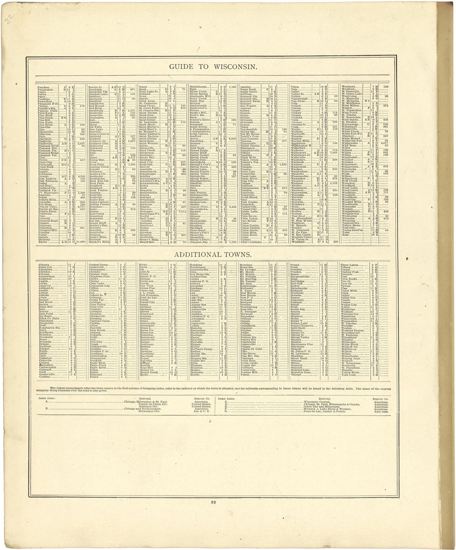 Guide to Wisconsin; Additional Towns from Atlas of Genesee County, Michigan : Containing Maps of Every Township In the County, With Village and City Plats ... : from Actual Surveys and Official Records 1889 by Relic Map Company