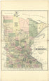 Map of Minnesota from Atlas of Genesee County, Michigan : Containing Maps of Every Township In the County, With Village and City Plats ... : from Actual Surveys and Official Records 1889 by Relic Map Company