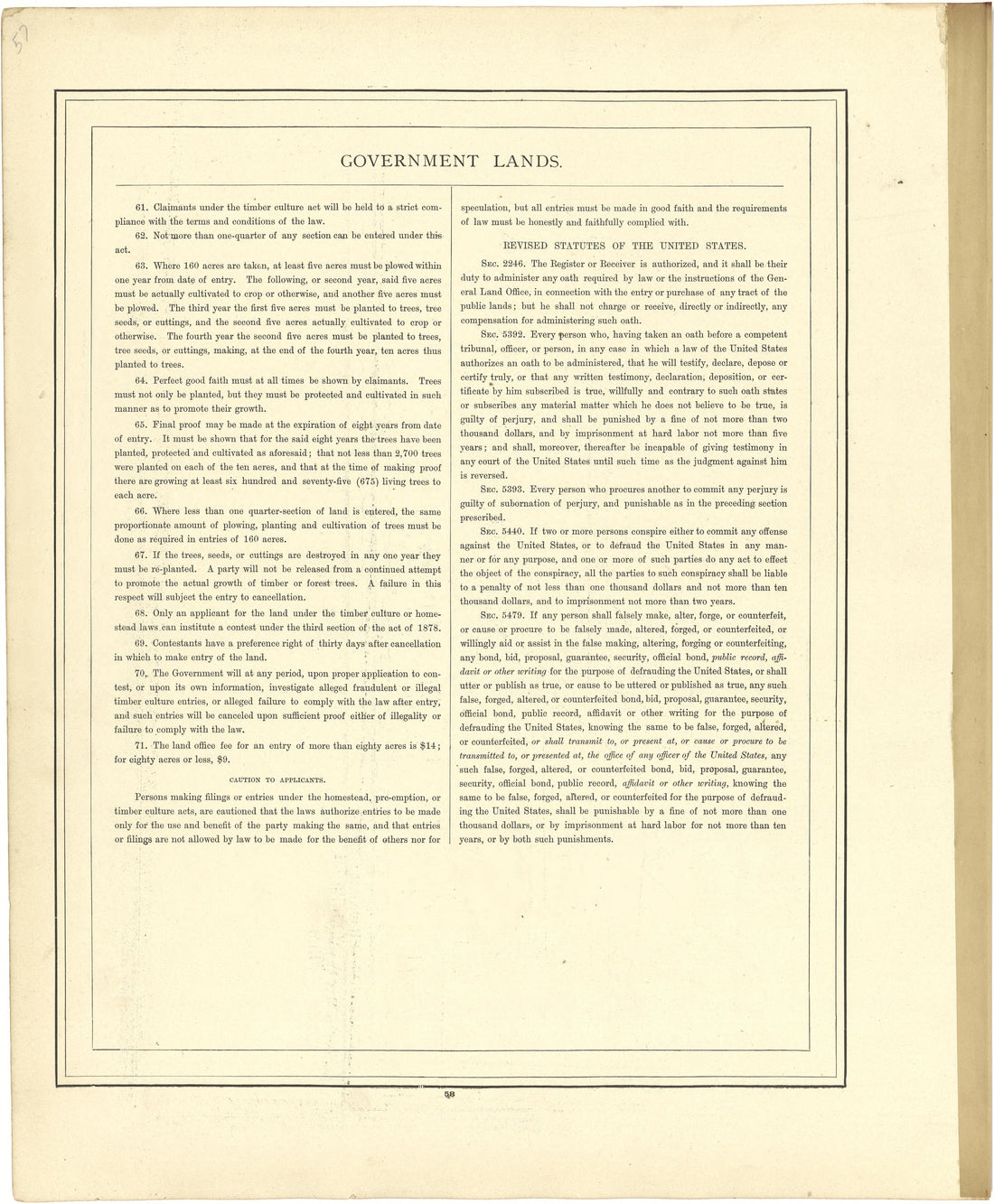 Government Lands from Atlas of Genesee County, Michigan : Containing Maps of Every Township In the County, With Village and City Plats ... : from Actual Surveys and Official Records 1889 by Relic Map Company