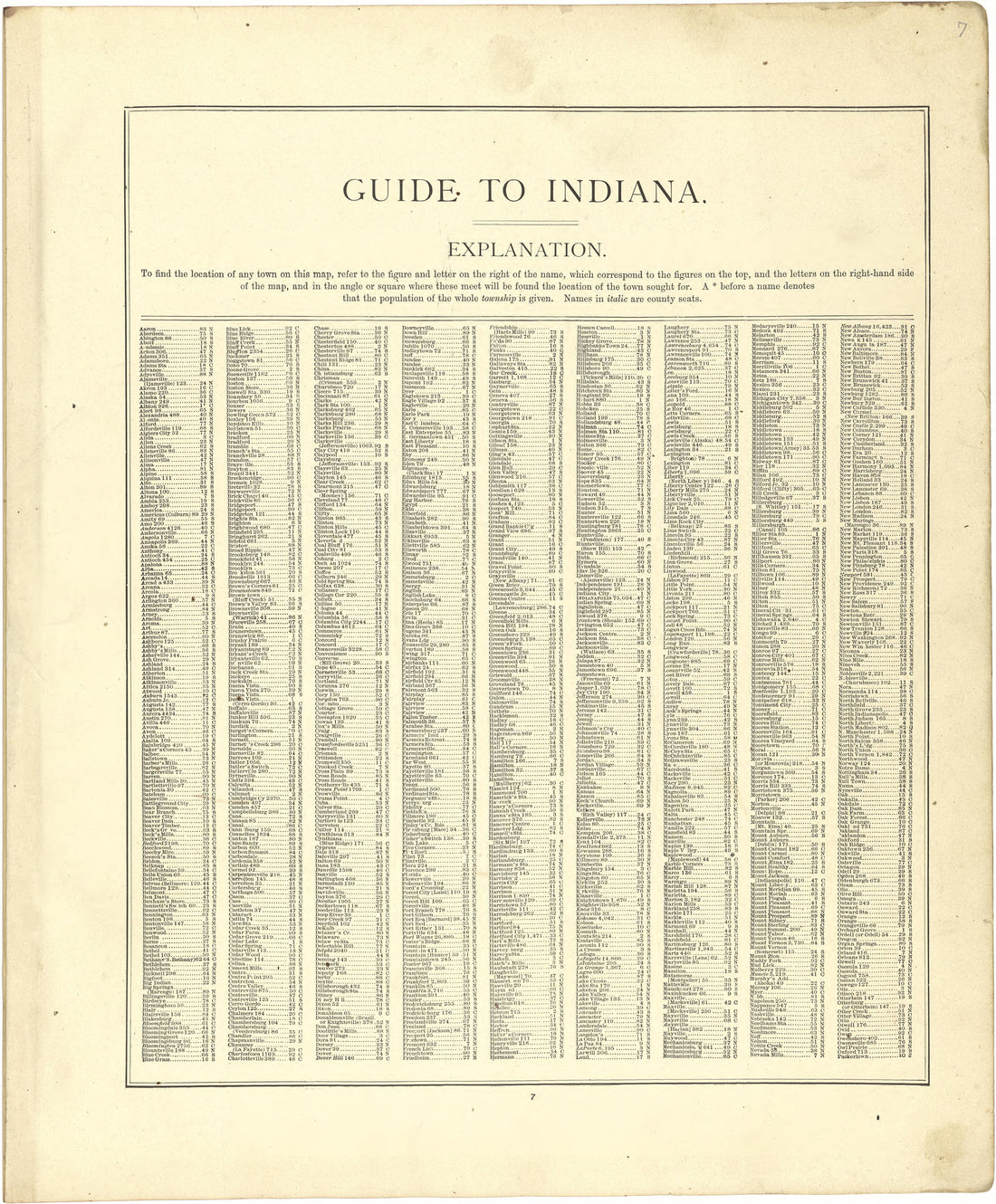 GuideTo Indiana from Atlas of Genesee County, Michigan : Containing Maps of Every Township In the County, With Village and City Plats ... : from Actual Surveys and Official Records 1889 by Relic Map Company