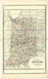Railroad and Township Map of Indiana from Atlas of Genesee County, Michigan : Containing Maps of Every Township In the County, With Village and City Plats ... : from Actual Surveys and Official Records 1889 by Relic Map Company