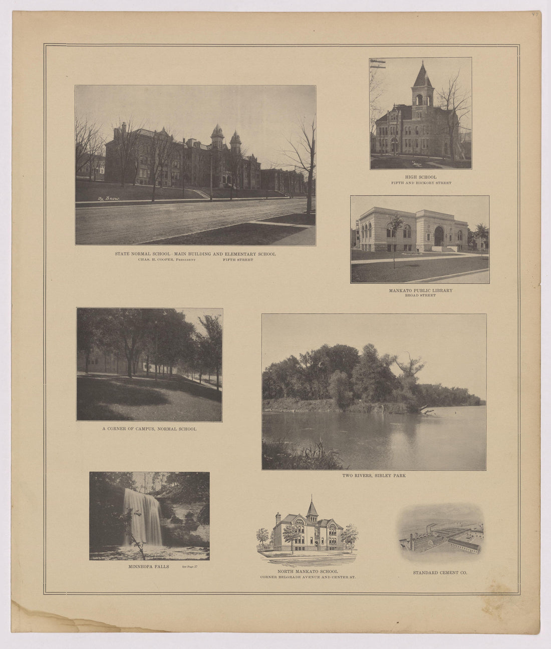 Image 18 of Atlas of Mankato, Minnesota from Atlas of Mankato, Minnesota : Compiled from Public Records and Plats and Personal Surveys : Also Maps of Madison Lake, Washington Lake, and Minneopa State Park 1921 by Relic Map Company