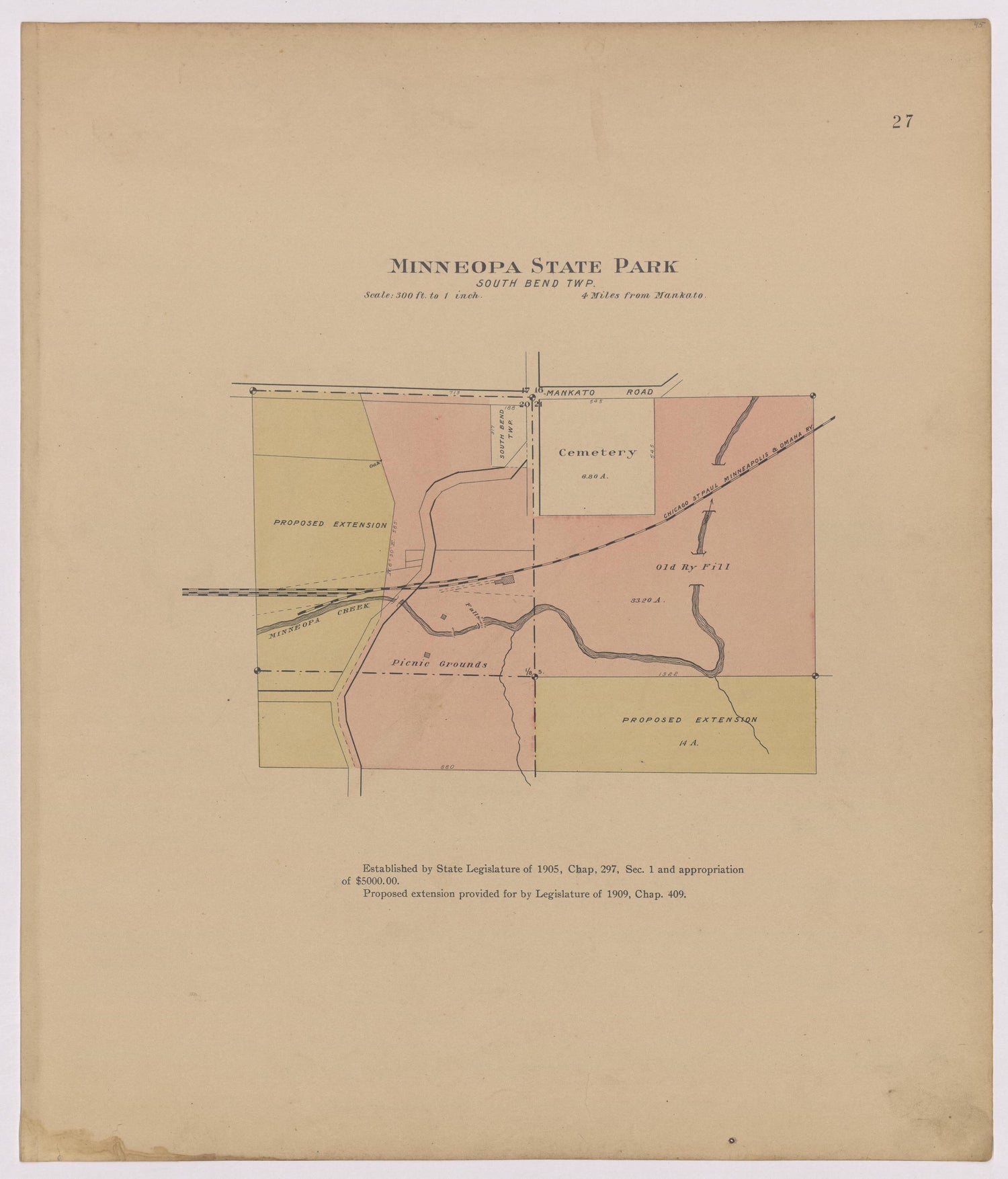 Image 17 of Atlas of Mankato, Minnesota from Atlas of Mankato, Minnesota : Compiled from Public Records and Plats and Personal Surveys : Also Maps of Madison Lake, Washington Lake, and Minneopa State Park 1921 by Relic Map Company