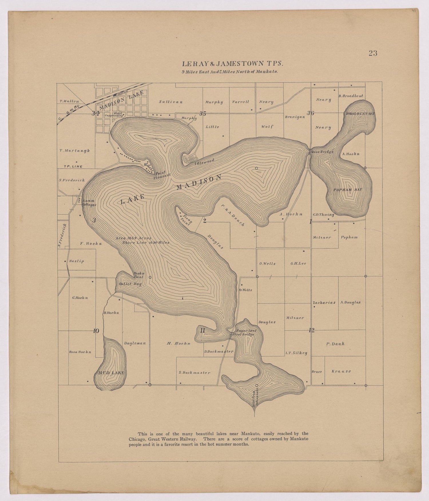 Image 15 of Atlas of Mankato, Minnesota from Atlas of Mankato, Minnesota : Compiled from Public Records and Plats and Personal Surveys : Also Maps of Madison Lake, Washington Lake, and Minneopa State Park 1921 by Relic Map Company