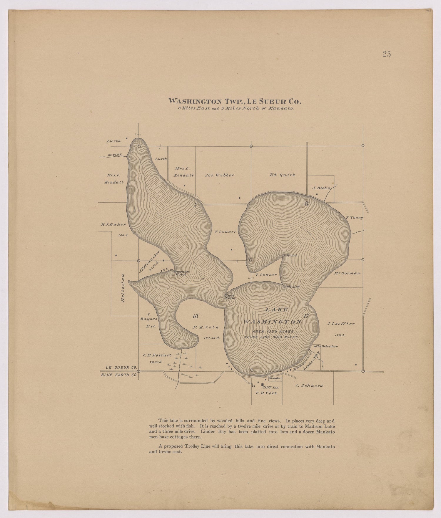 Image 16 of Atlas of Mankato, Minnesota from Atlas of Mankato, Minnesota : Compiled from Public Records and Plats and Personal Surveys : Also Maps of Madison Lake, Washington Lake, and Minneopa State Park 1921 by Relic Map Company