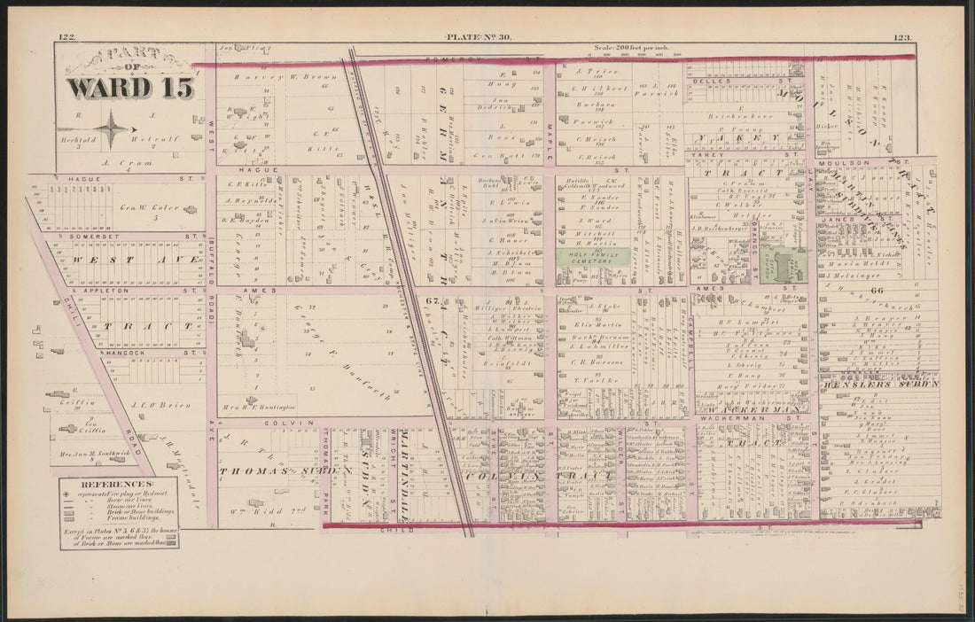 Image 31 of City Atlas of Rochester, New York (maps Only) from City Atlas of Rochester, New York : from Official Records, Private Plans and Actual Surveys, Based Upon Plans Deposited In the Department of Surveys 1875 by Relic Map Company