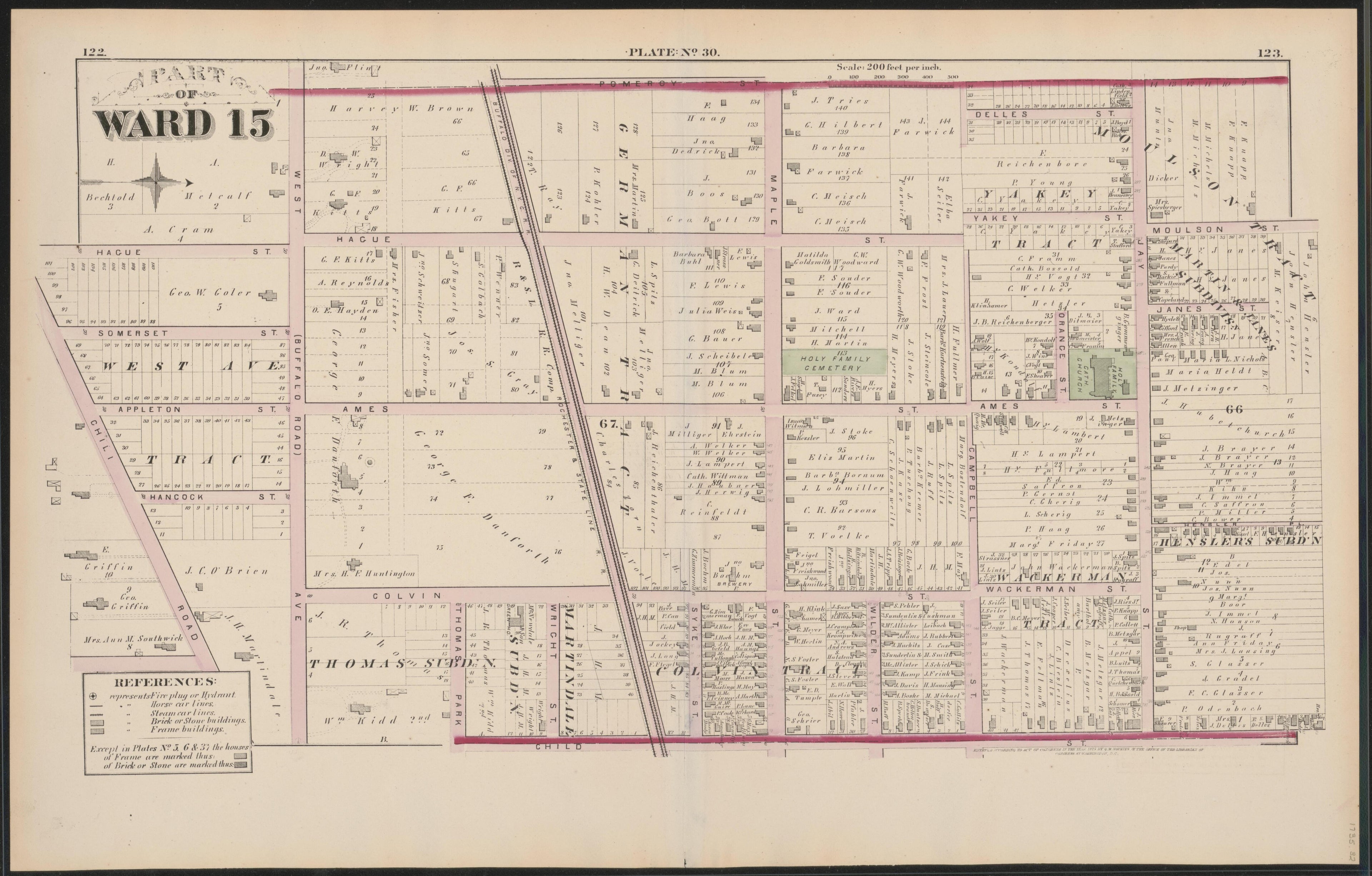 Image 31 of City Atlas of Rochester, New York (maps Only) from City Atlas of Rochester, New York : from Official Records, Private Plans and Actual Surveys, Based Upon Plans Deposited In the Department of Surveys 1875 by Relic Map Company
