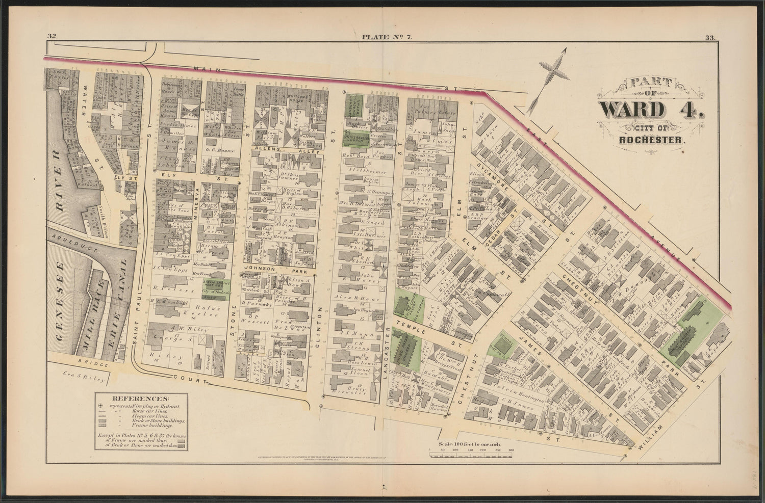 Image 8 of City Atlas of Rochester, New York (maps Only) from City Atlas of Rochester, New York : from Official Records, Private Plans and Actual Surveys, Based Upon Plans Deposited In the Department of Surveys 1875 by Relic Map Company