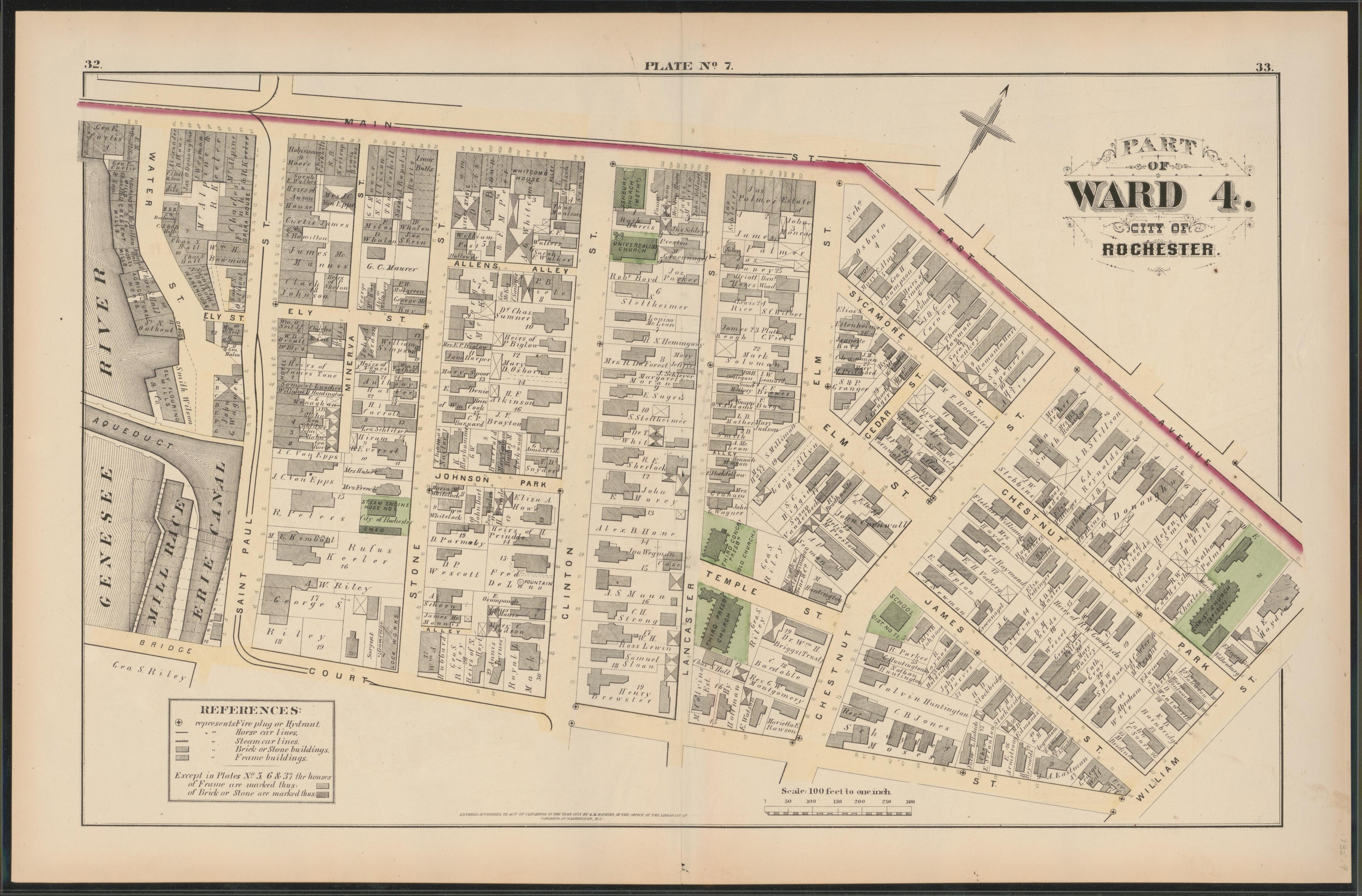 Image 8 of City Atlas of Rochester, New York (maps Only) from City Atlas of Rochester, New York : from Official Records, Private Plans and Actual Surveys, Based Upon Plans Deposited In the Department of Surveys 1875 by Relic Map Company