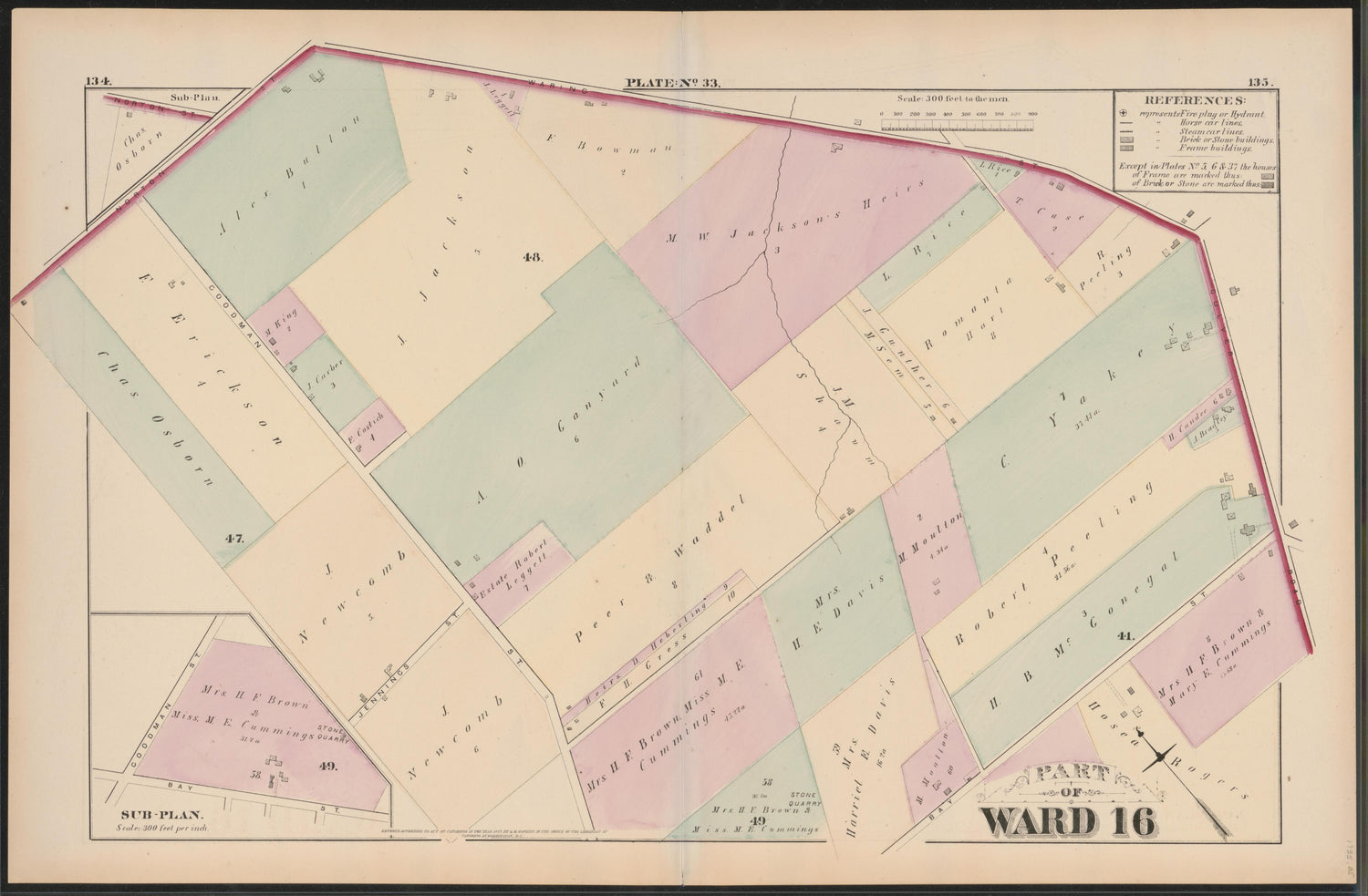 Image 34 of City Atlas of Rochester, New York (maps Only) from City Atlas of Rochester, New York : from Official Records, Private Plans and Actual Surveys, Based Upon Plans Deposited In the Department of Surveys 1875 by Relic Map Company