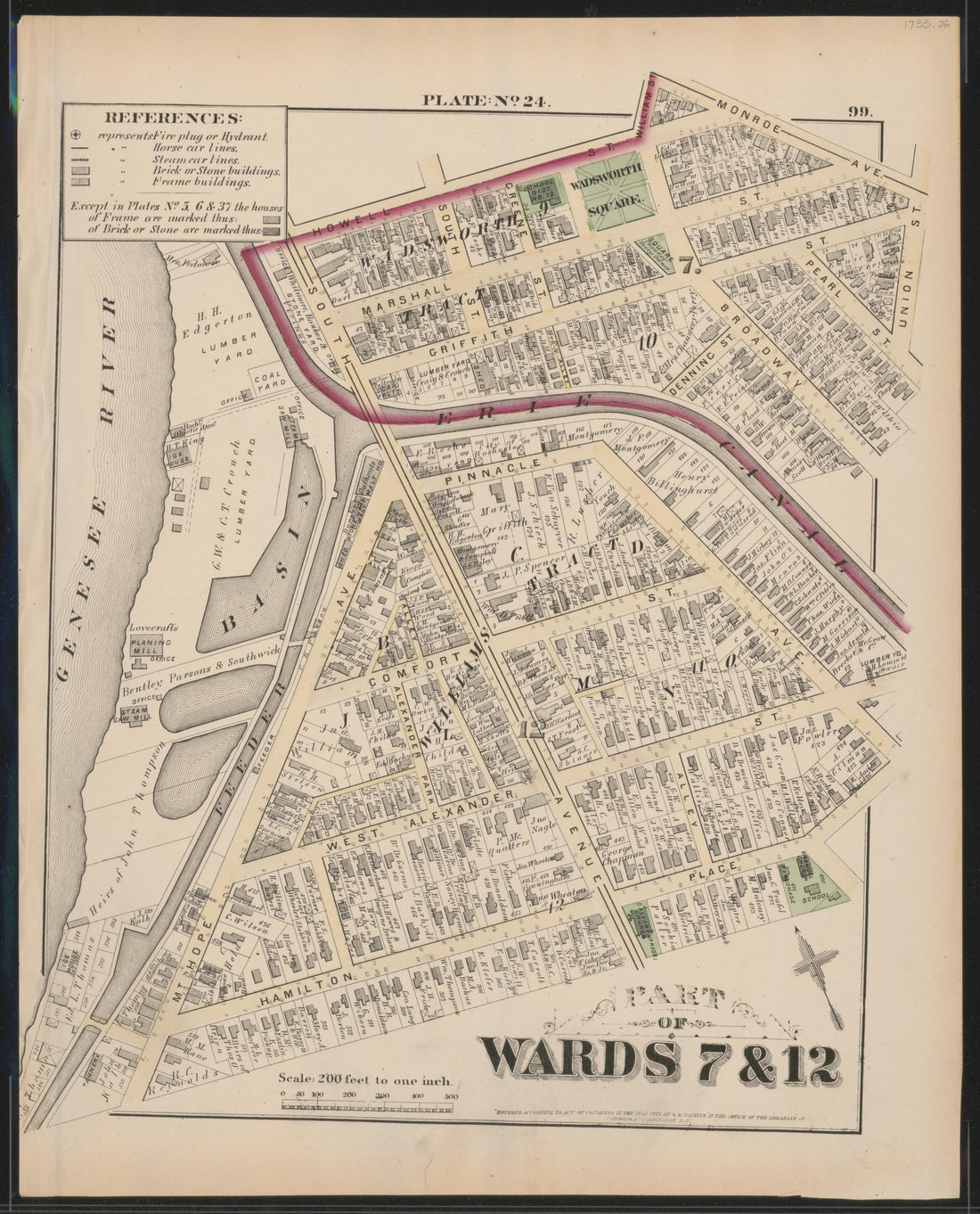Image 25 of City Atlas of Rochester, New York (maps Only) from City Atlas of Rochester, New York : from Official Records, Private Plans and Actual Surveys, Based Upon Plans Deposited In the Department of Surveys 1875 by Relic Map Company