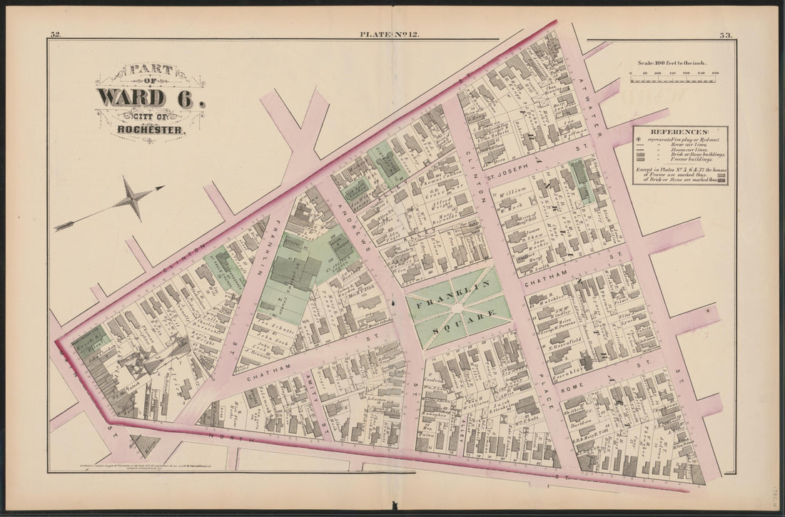 Image 13 of City Atlas of Rochester, New York (maps Only) from City Atlas of Rochester, New York : from Official Records, Private Plans and Actual Surveys, Based Upon Plans Deposited In the Department of Surveys 1875 by Relic Map Company