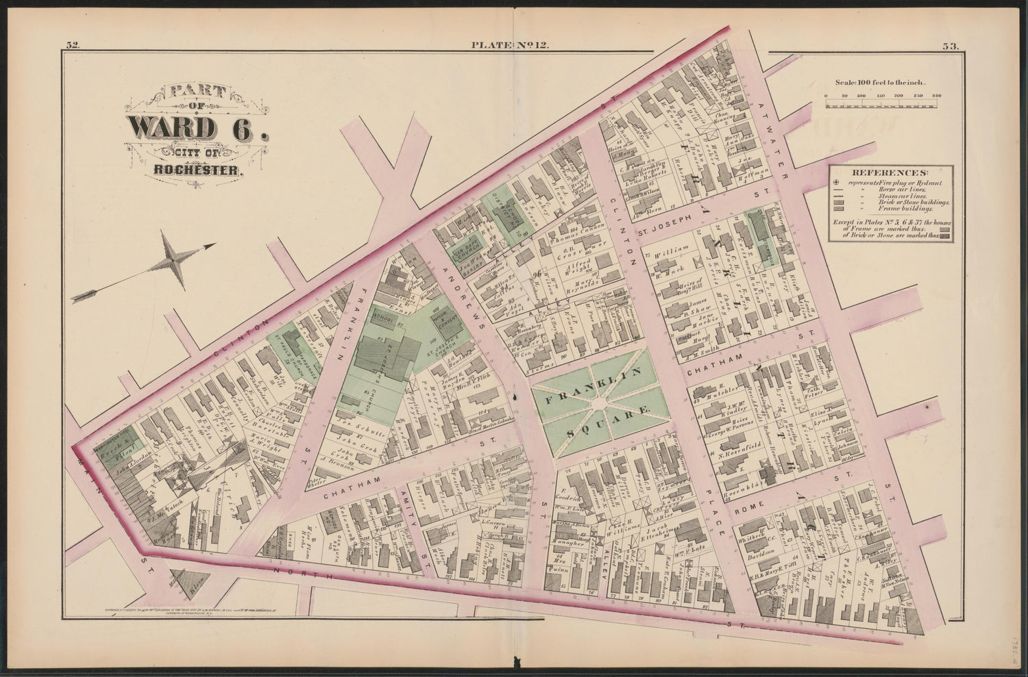 Image 13 of City Atlas of Rochester, New York (maps Only) from City Atlas of Rochester, New York : from Official Records, Private Plans and Actual Surveys, Based Upon Plans Deposited In the Department of Surveys 1875 by Relic Map Company