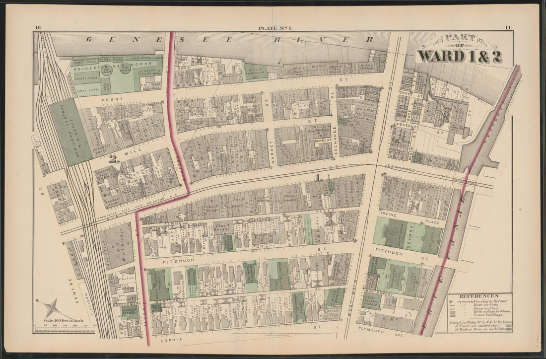 Image 3 of City Atlas of Rochester, New York (maps Only) from City Atlas of Rochester, New York : from Official Records, Private Plans and Actual Surveys, Based Upon Plans Deposited In the Department of Surveys 1875 by Relic Map Company
