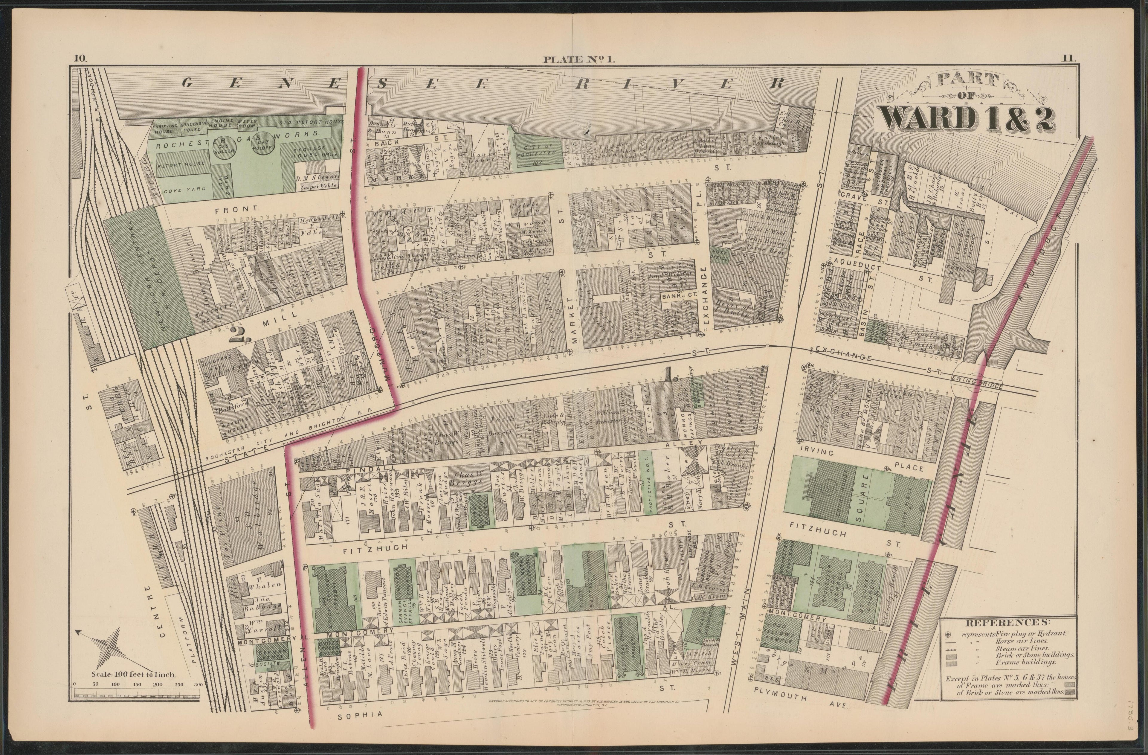 Image 3 of City Atlas of Rochester, New York (maps Only) from City Atlas of Rochester, New York : from Official Records, Private Plans and Actual Surveys, Based Upon Plans Deposited In the Department of Surveys 1875 by Relic Map Company
