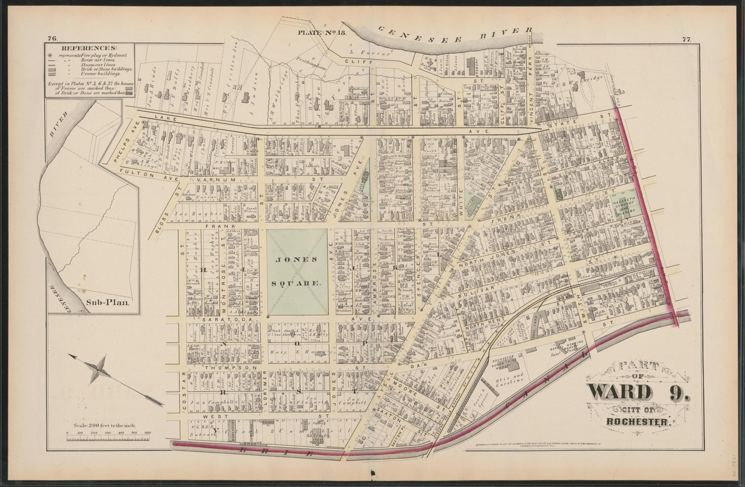 Image 19 of City Atlas of Rochester, New York (maps Only) from City Atlas of Rochester, New York : from Official Records, Private Plans and Actual Surveys, Based Upon Plans Deposited In the Department of Surveys 1875 by Relic Map Company