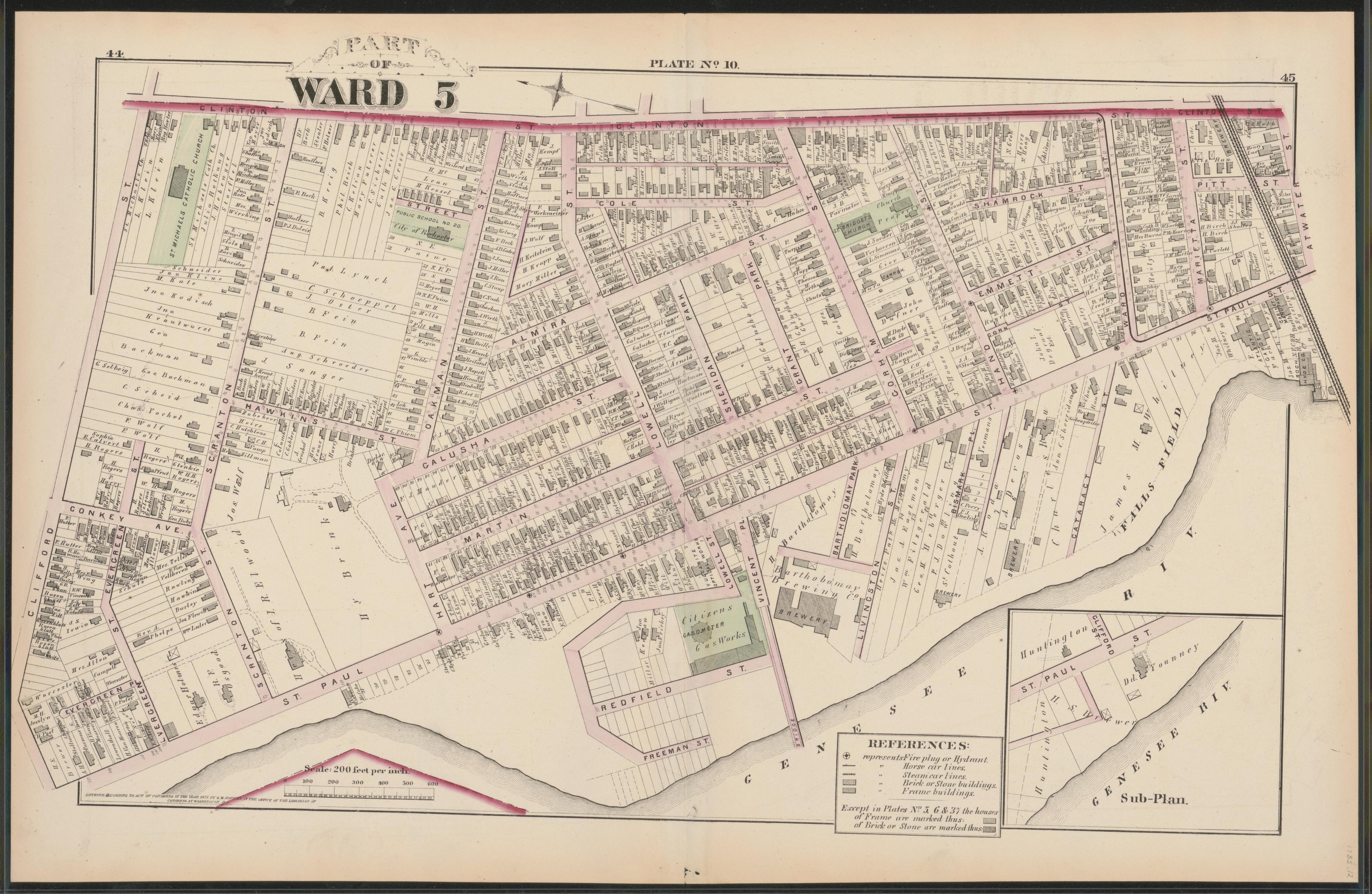 Image 37 of City Atlas of Rochester, New York (maps Only) from City Atlas of Rochester, New York : from Official Records, Private Plans and Actual Surveys, Based Upon Plans Deposited In the Department of Surveys 1875 by Relic Map Company