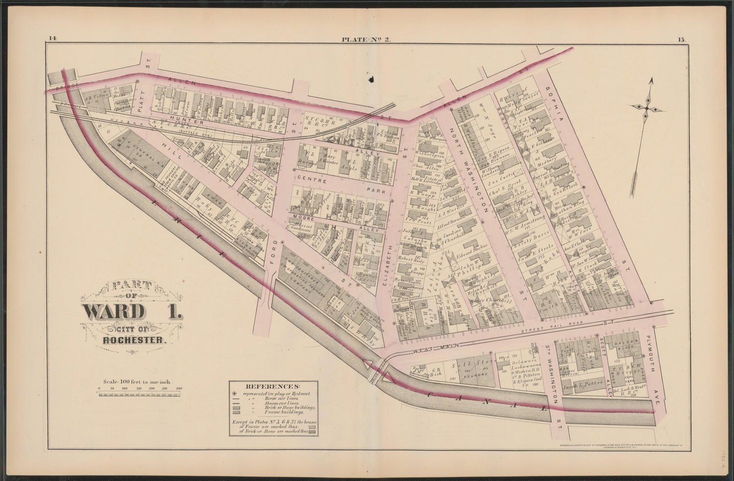 Image 4 of City Atlas of Rochester, New York (maps Only) from City Atlas of Rochester, New York : from Official Records, Private Plans and Actual Surveys, Based Upon Plans Deposited In the Department of Surveys 1875 by Relic Map Company