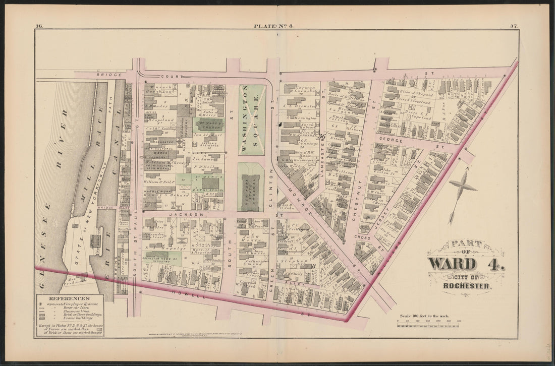 Image 9 of City Atlas of Rochester, New York (maps Only) from City Atlas of Rochester, New York : from Official Records, Private Plans and Actual Surveys, Based Upon Plans Deposited In the Department of Surveys 1875 by Relic Map Company