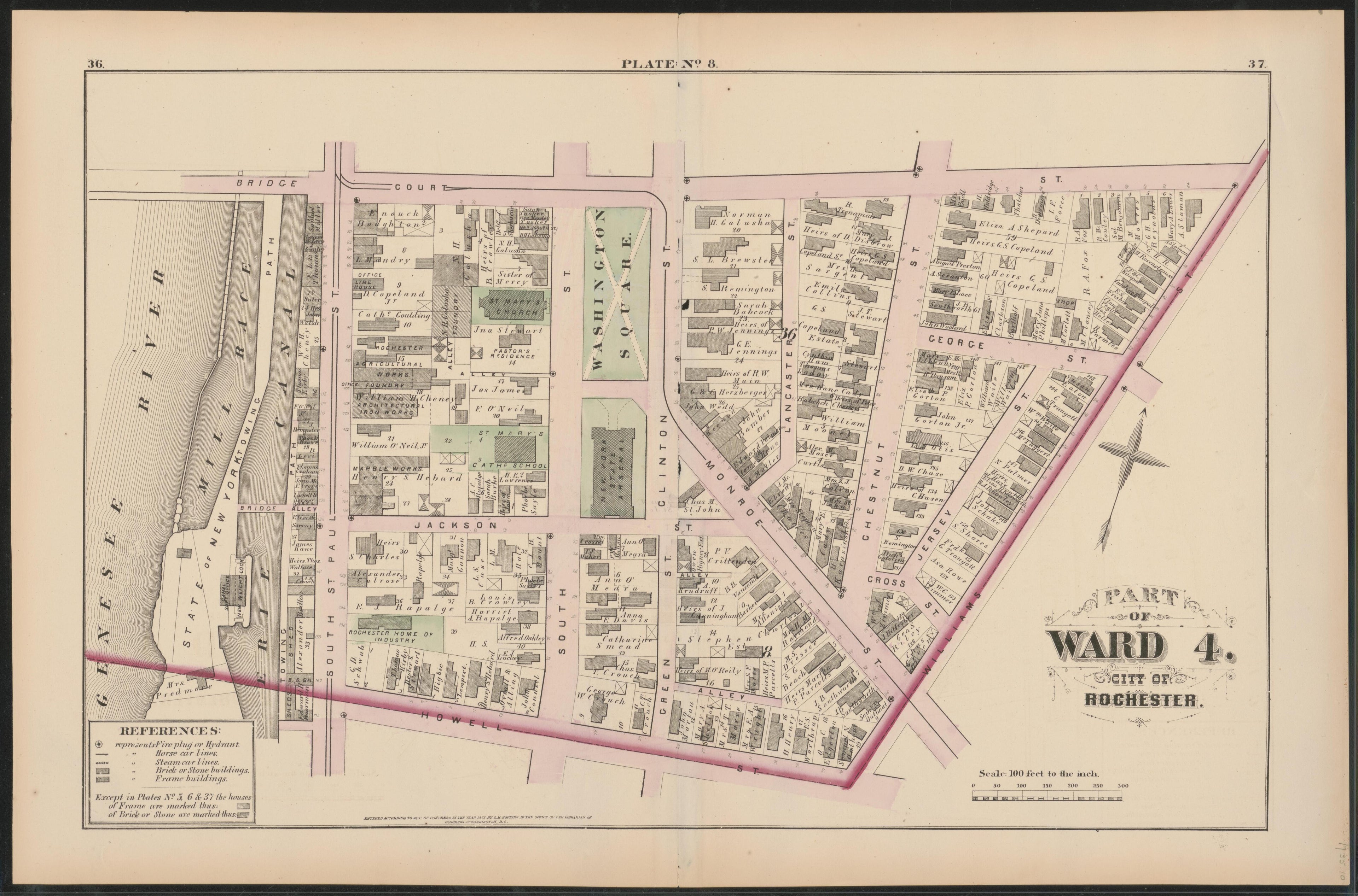 Image 9 of City Atlas of Rochester, New York (maps Only) from City Atlas of Rochester, New York : from Official Records, Private Plans and Actual Surveys, Based Upon Plans Deposited In the Department of Surveys 1875 by Relic Map Company