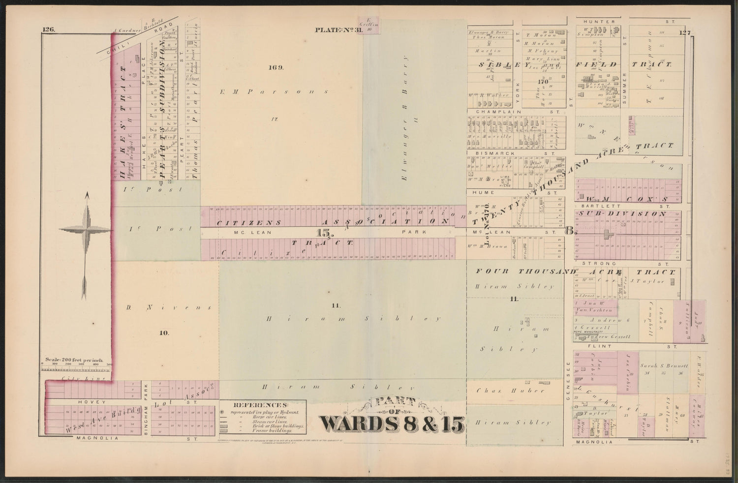 Image 32 of City Atlas of Rochester, New York (maps Only) from City Atlas of Rochester, New York : from Official Records, Private Plans and Actual Surveys, Based Upon Plans Deposited In the Department of Surveys 1875 by Relic Map Company