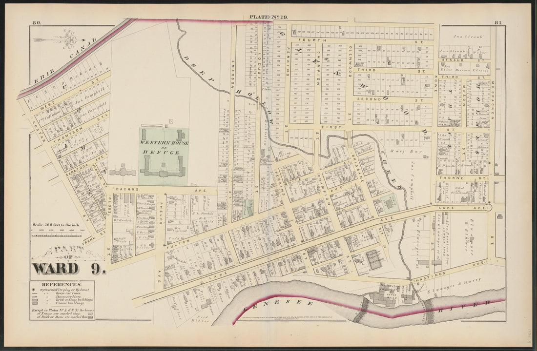 Image 20 of City Atlas of Rochester, New York (maps Only) from City Atlas of Rochester, New York : from Official Records, Private Plans and Actual Surveys, Based Upon Plans Deposited In the Department of Surveys 1875 by Relic Map Company