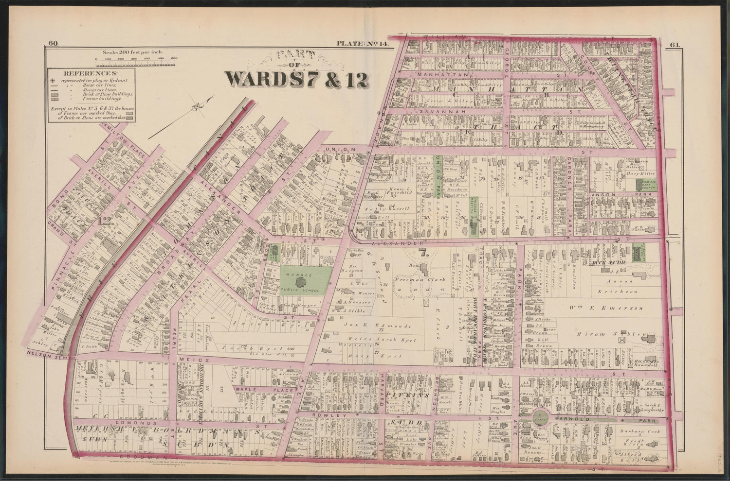 Image 15 of City Atlas of Rochester, New York (maps Only) from City Atlas of Rochester, New York : from Official Records, Private Plans and Actual Surveys, Based Upon Plans Deposited In the Department of Surveys 1875 by Relic Map Company