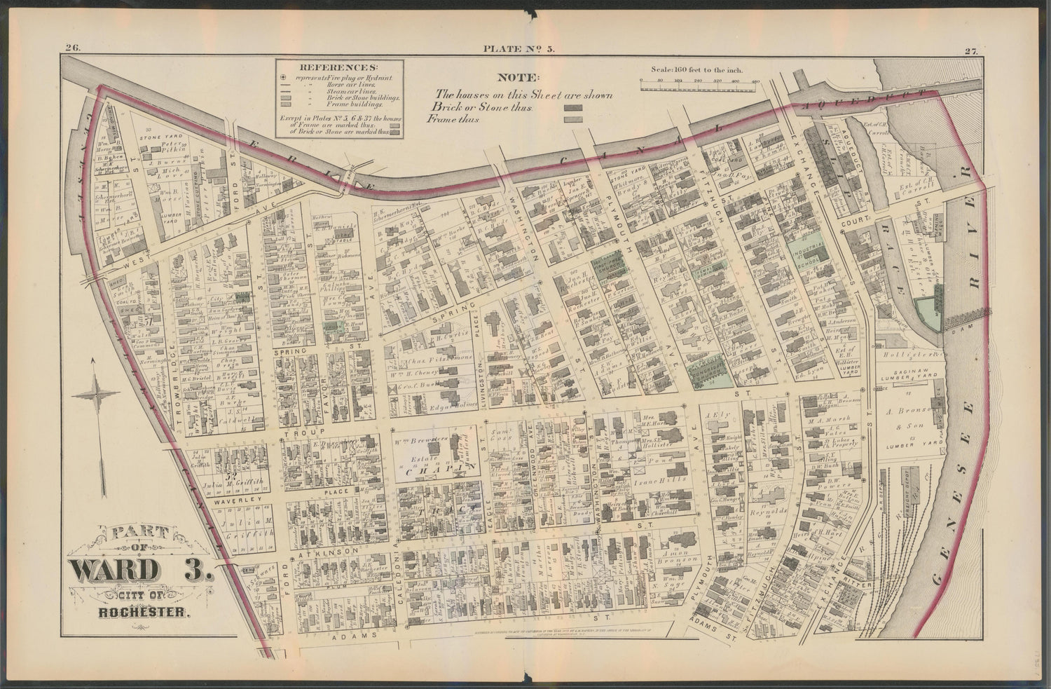 Image 7 of City Atlas of Rochester, New York (maps Only) from City Atlas of Rochester, New York : from Official Records, Private Plans and Actual Surveys, Based Upon Plans Deposited In the Department of Surveys 1875 by Relic Map Company