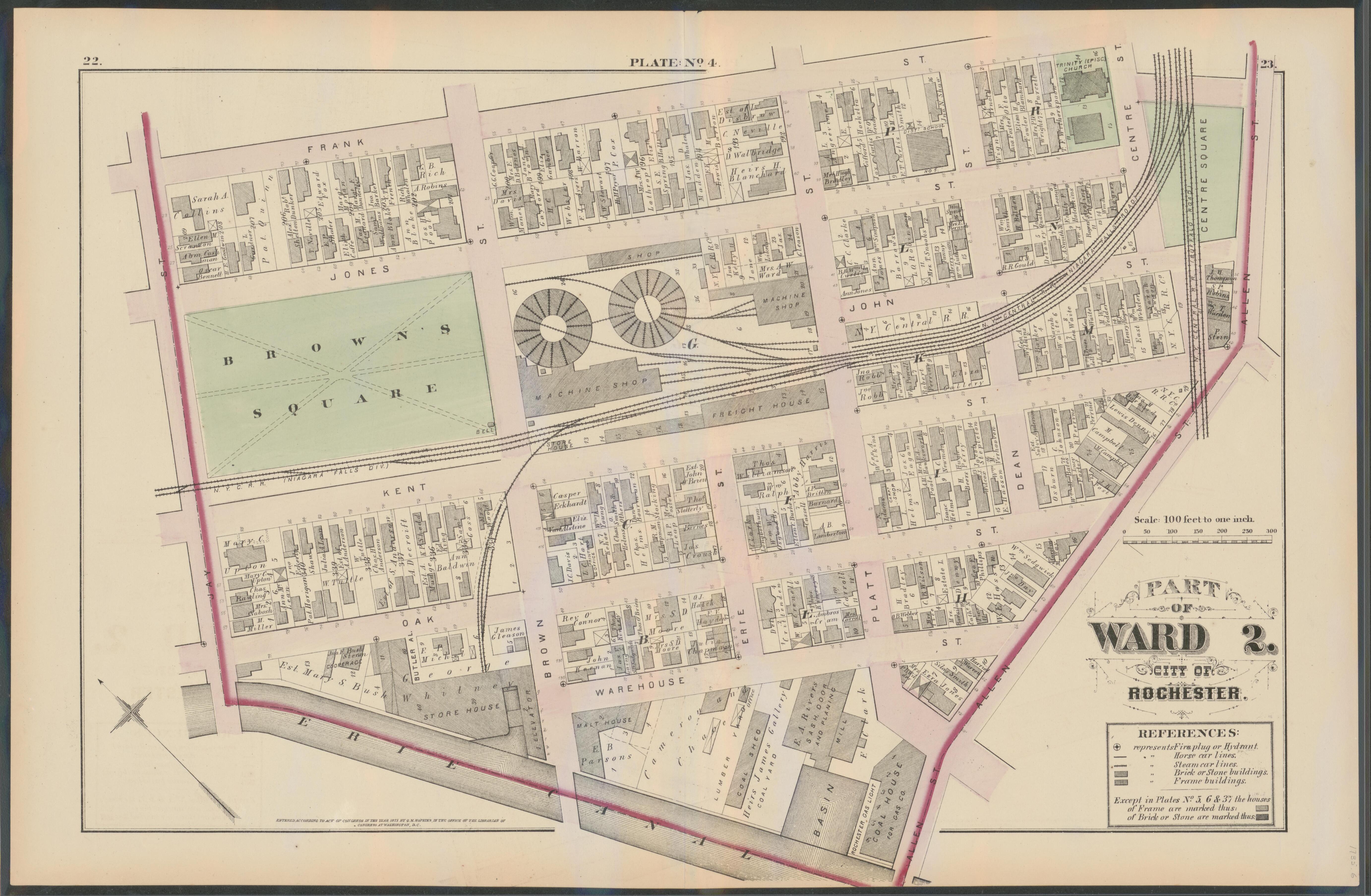 Old Map of , New York, Monroe County [1875] Image 6 of City Atlas of ...