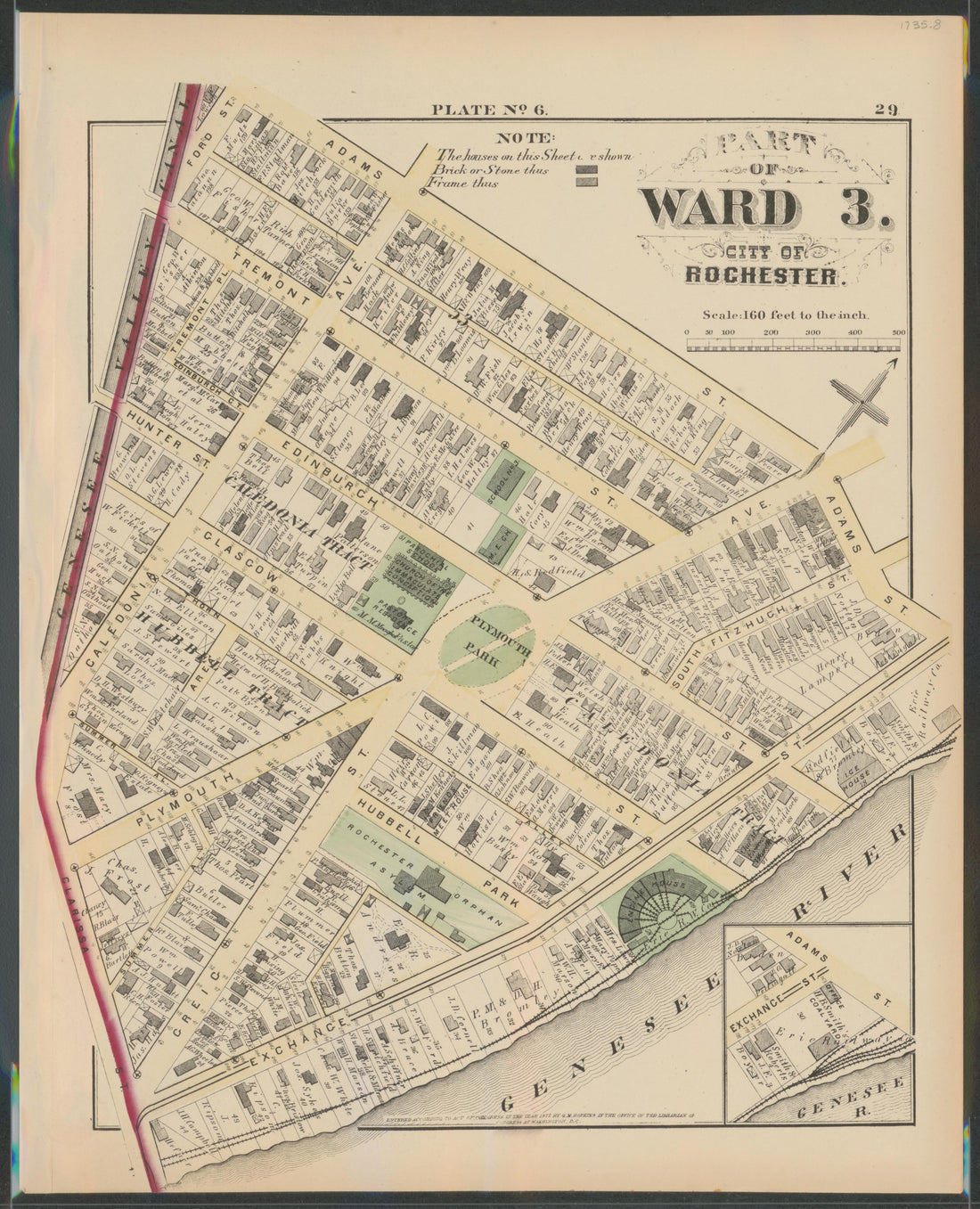 Image 10 of City Atlas of Rochester, New York (maps Only) from City Atlas of Rochester, New York : from Official Records, Private Plans and Actual Surveys, Based Upon Plans Deposited In the Department of Surveys 1875 by Relic Map Company
