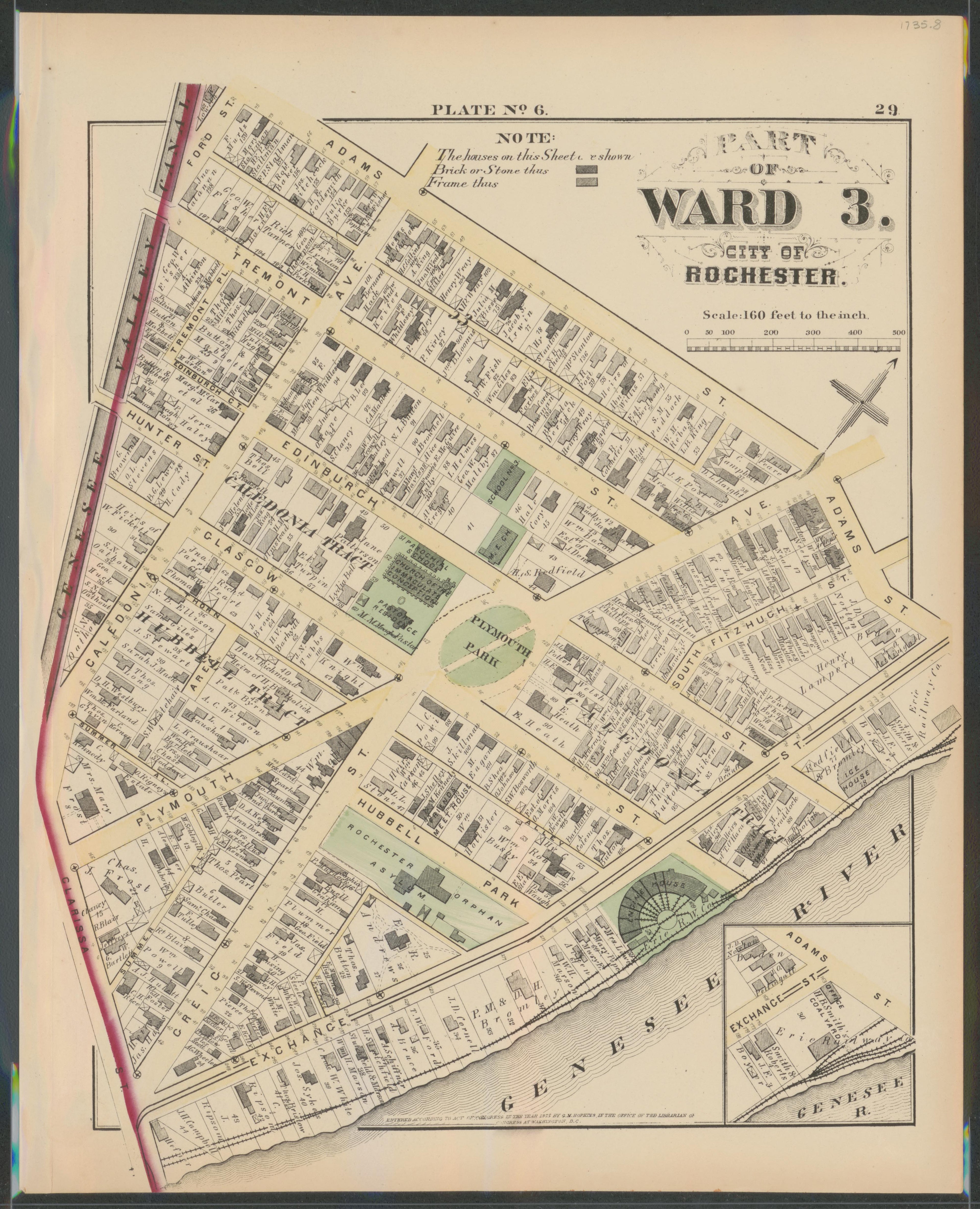 Image 10 of City Atlas of Rochester, New York (maps Only) from City Atlas of Rochester, New York : from Official Records, Private Plans and Actual Surveys, Based Upon Plans Deposited In the Department of Surveys 1875 by Relic Map Company
