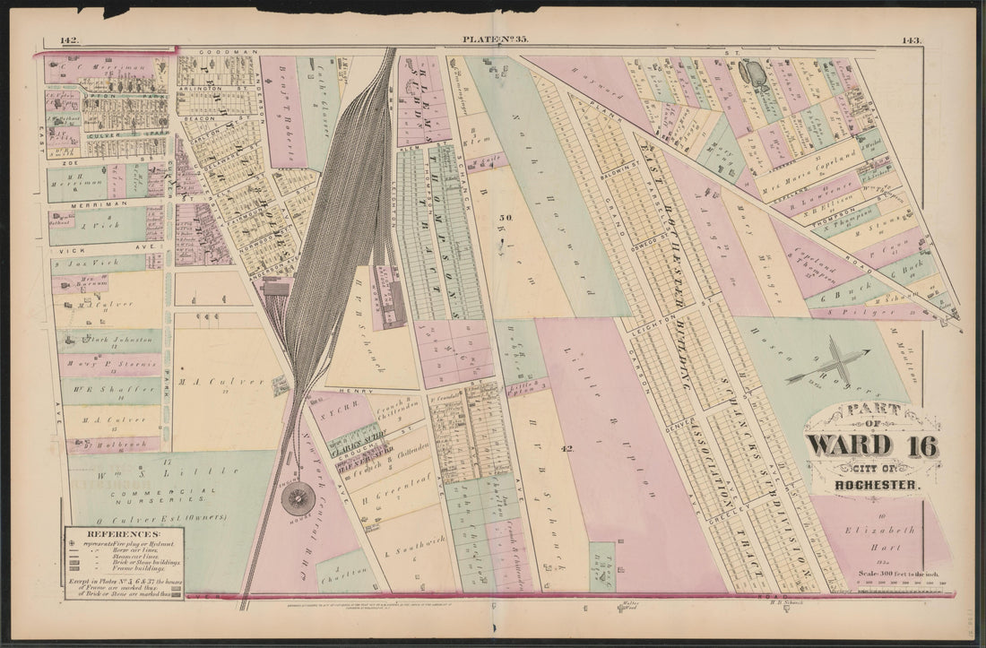 Image 36 of City Atlas of Rochester, New York (maps Only) from City Atlas of Rochester, New York : from Official Records, Private Plans and Actual Surveys, Based Upon Plans Deposited In the Department of Surveys 1875 by Relic Map Company
