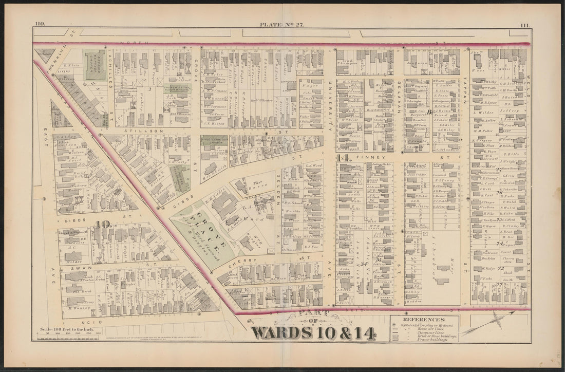 Image 28 of City Atlas of Rochester, New York (maps Only) from City Atlas of Rochester, New York : from Official Records, Private Plans and Actual Surveys, Based Upon Plans Deposited In the Department of Surveys 1875 by Relic Map Company