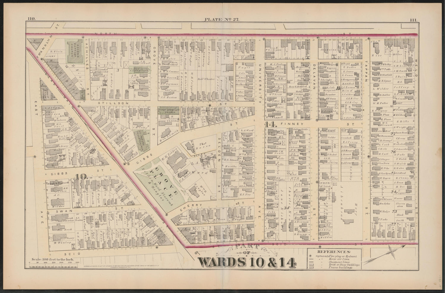 Image 28 of City Atlas of Rochester, New York (maps Only) from City Atlas of Rochester, New York : from Official Records, Private Plans and Actual Surveys, Based Upon Plans Deposited In the Department of Surveys 1875 by Relic Map Company