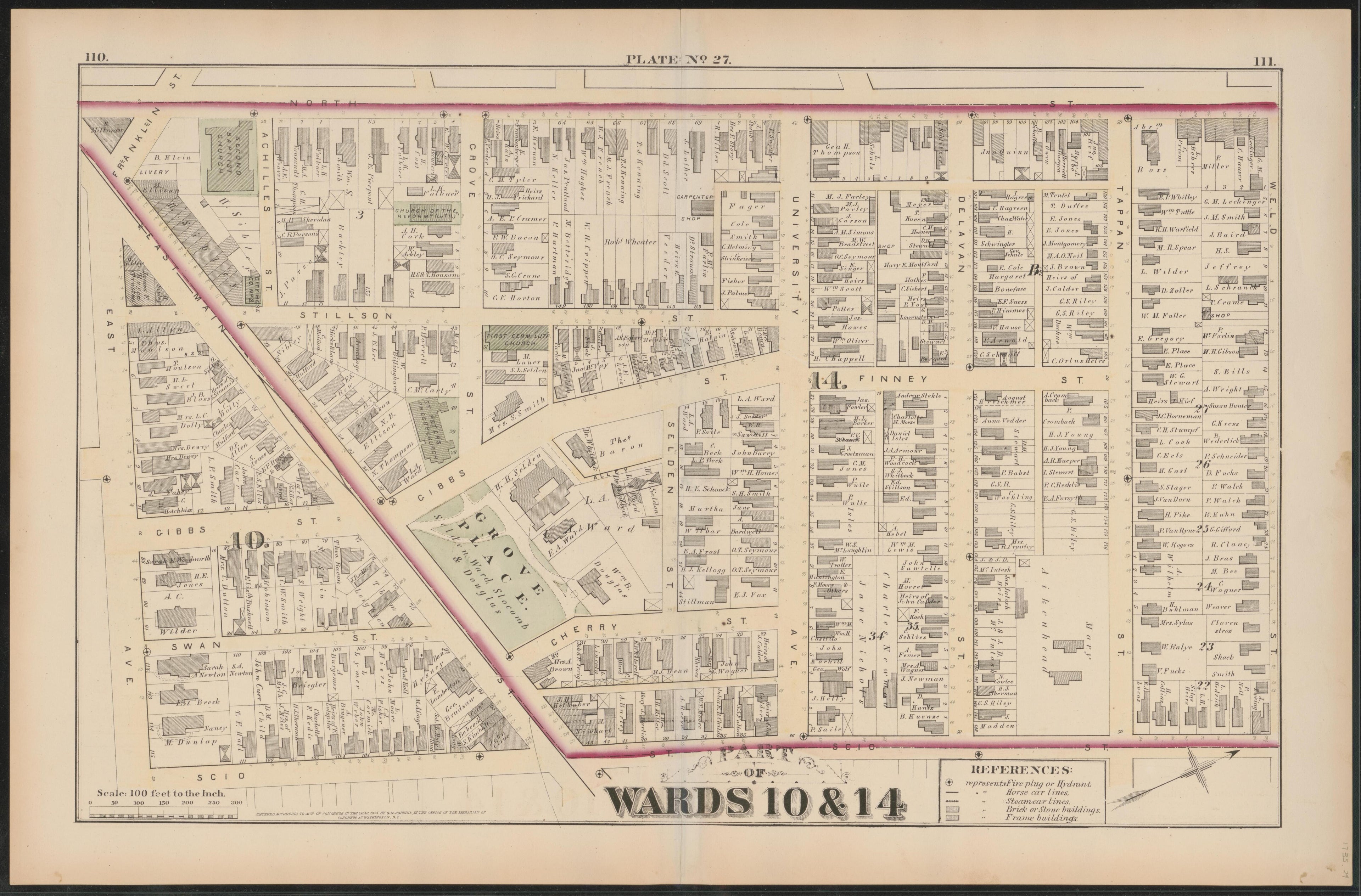 Image 28 of City Atlas of Rochester, New York (maps Only) from City Atlas of Rochester, New York : from Official Records, Private Plans and Actual Surveys, Based Upon Plans Deposited In the Department of Surveys 1875 by Relic Map Company
